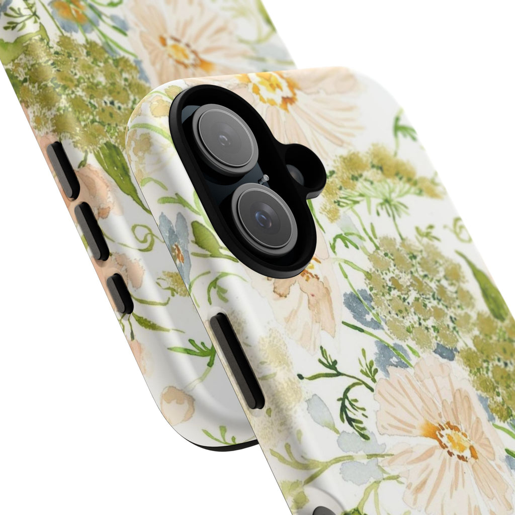 Floral Watercolor Phone Case — Pastel Garden Tough Case