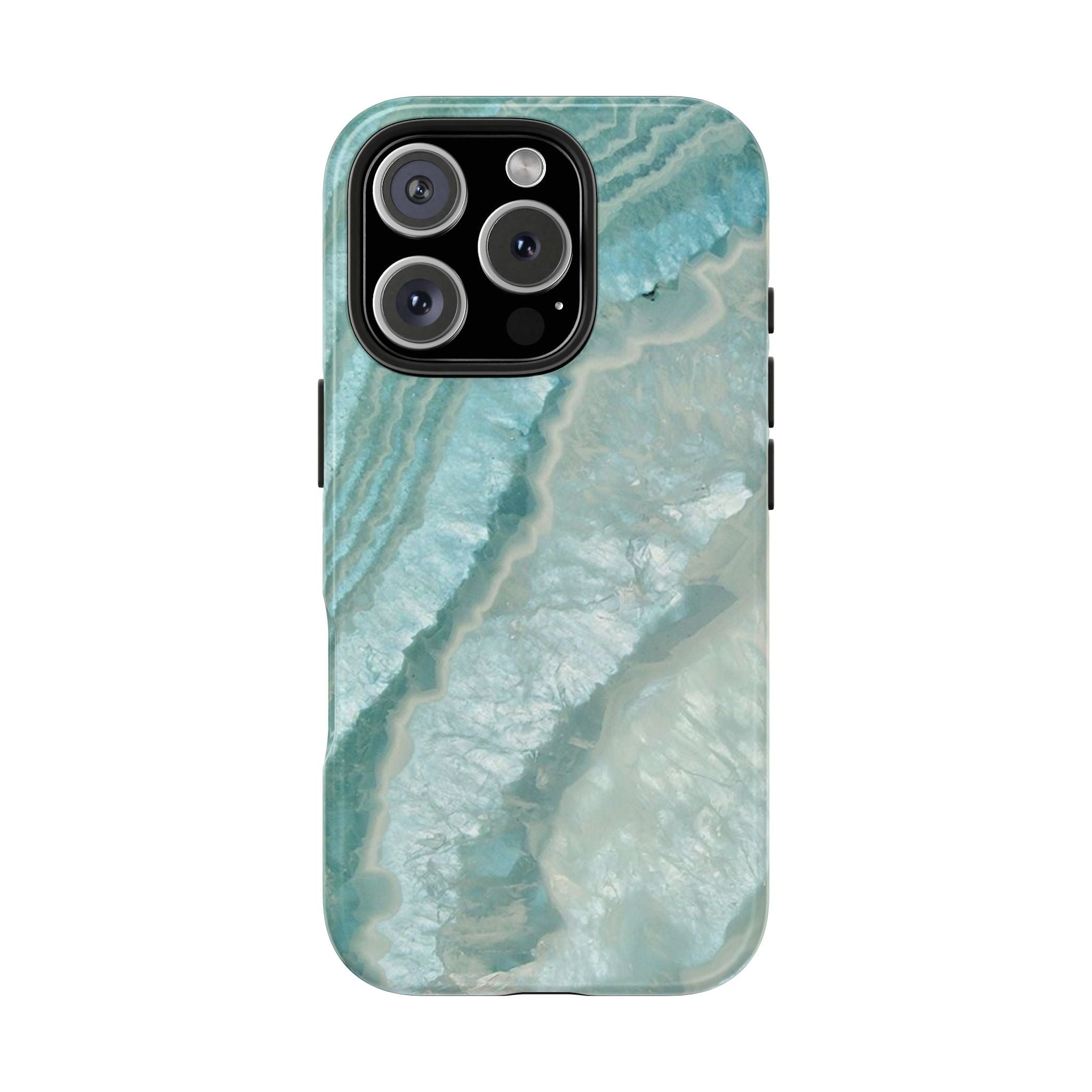 Geode Teal Tough Phone Case — Protective Crystal Agate Design