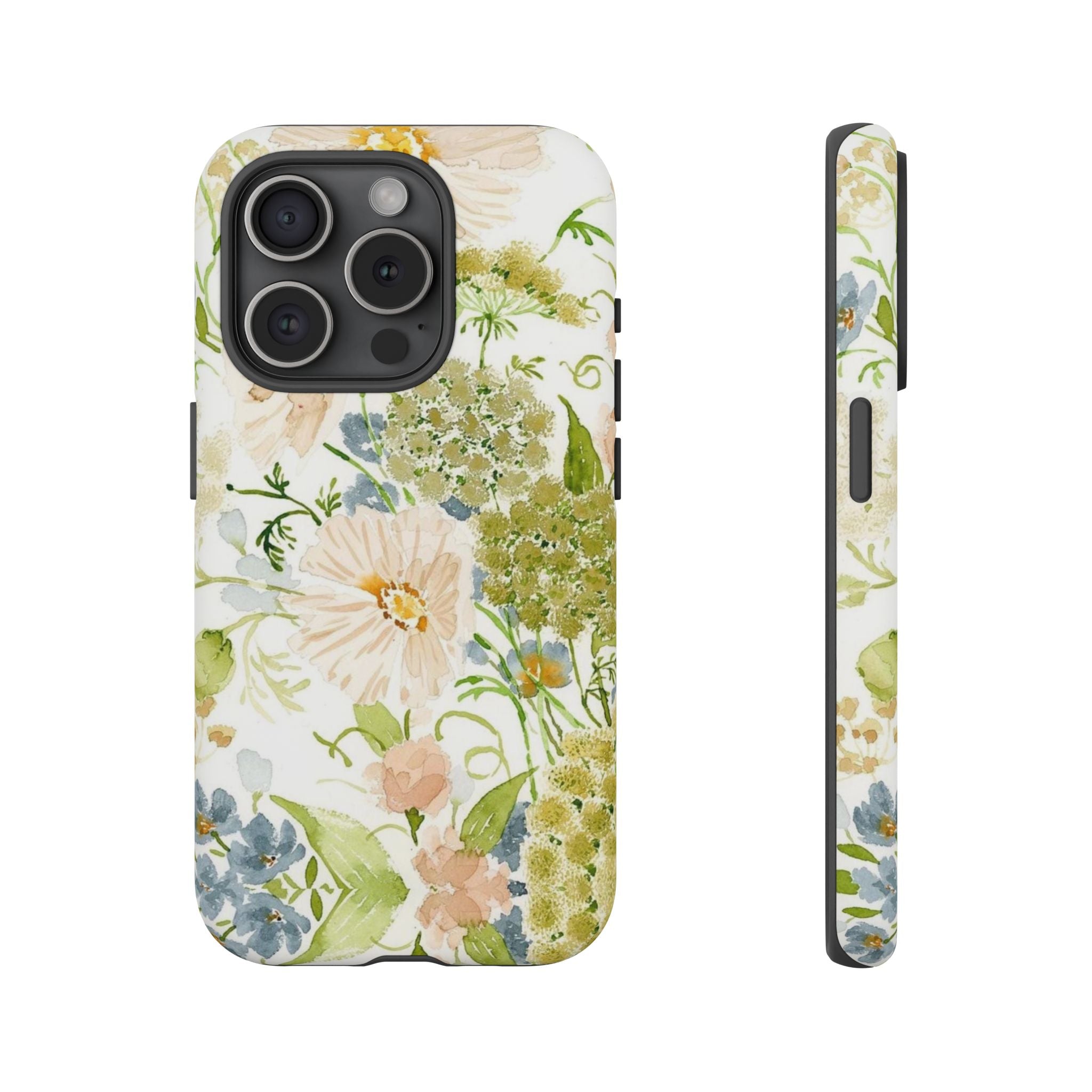 Floral Watercolor Phone Case — Pastel Garden Tough Case