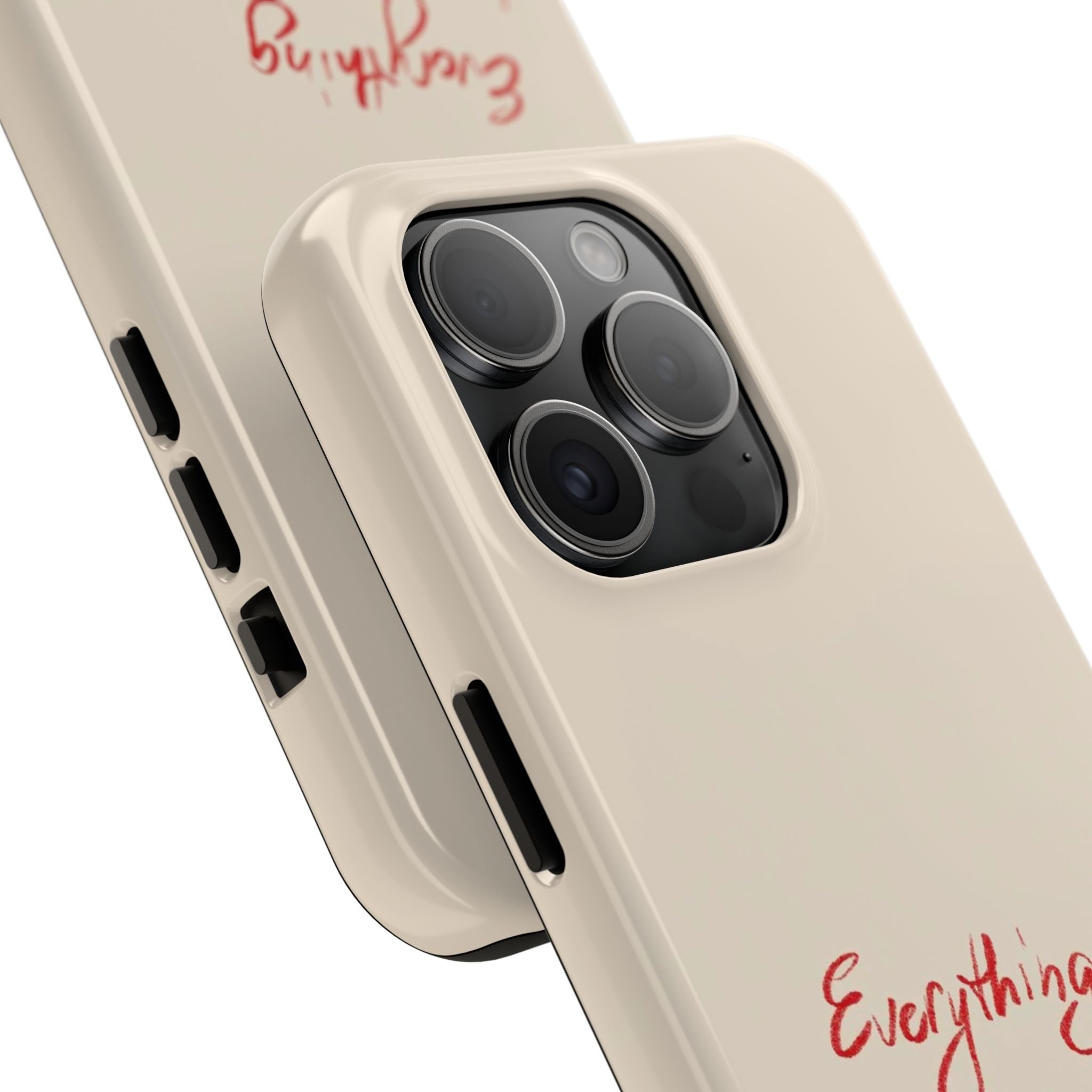 Tough Phone Case — "Everything I Want Wants Me Even More" Beige Protective Cover