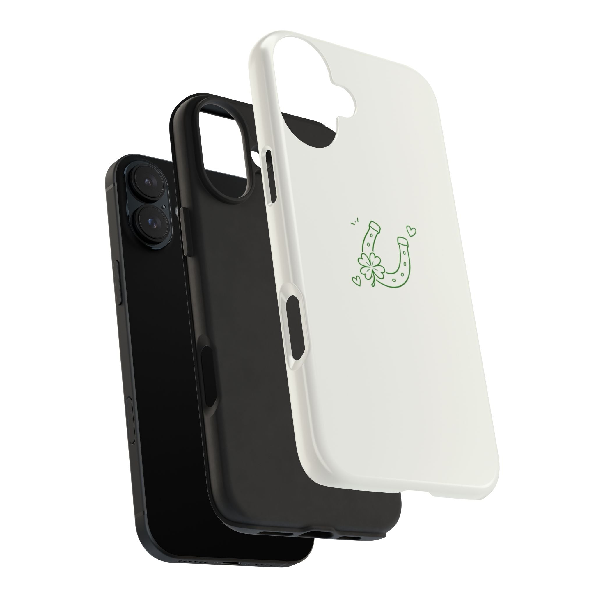 Lucky Clover Horseshoe Tough Phone Case — Minimal St. Patrick’s Day Protection