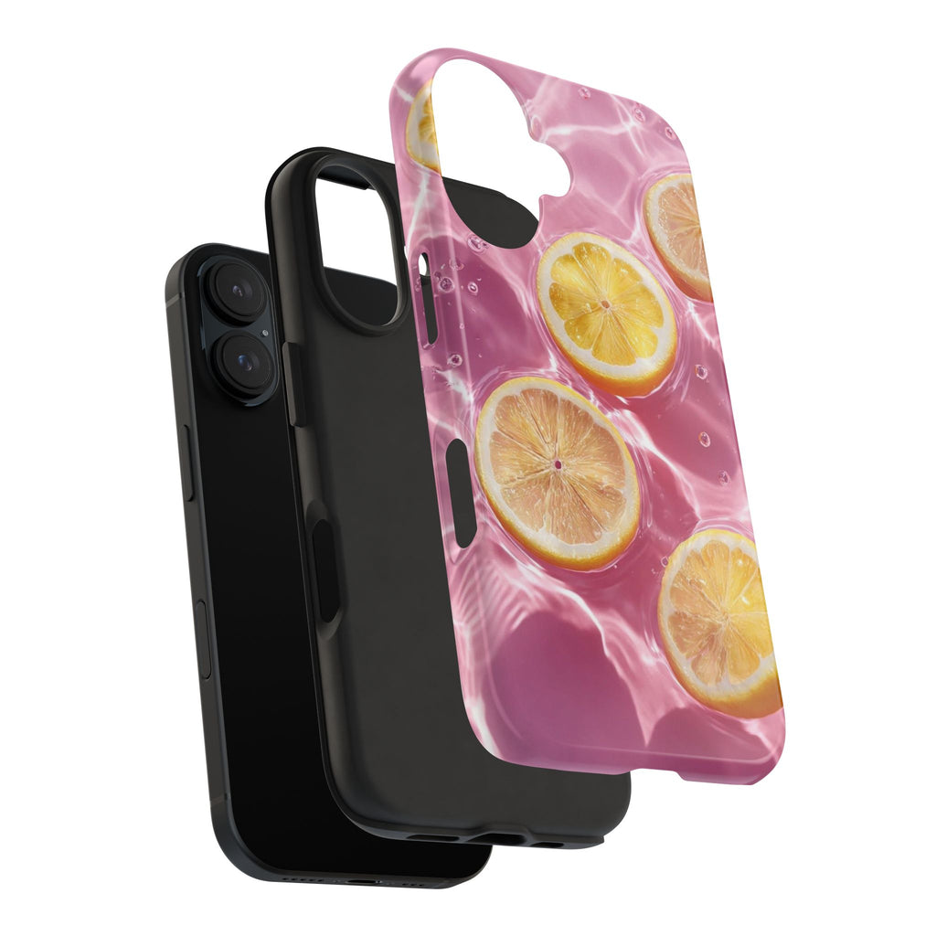 Tough Phone Case — Pink Citrus Lemon Swim Design