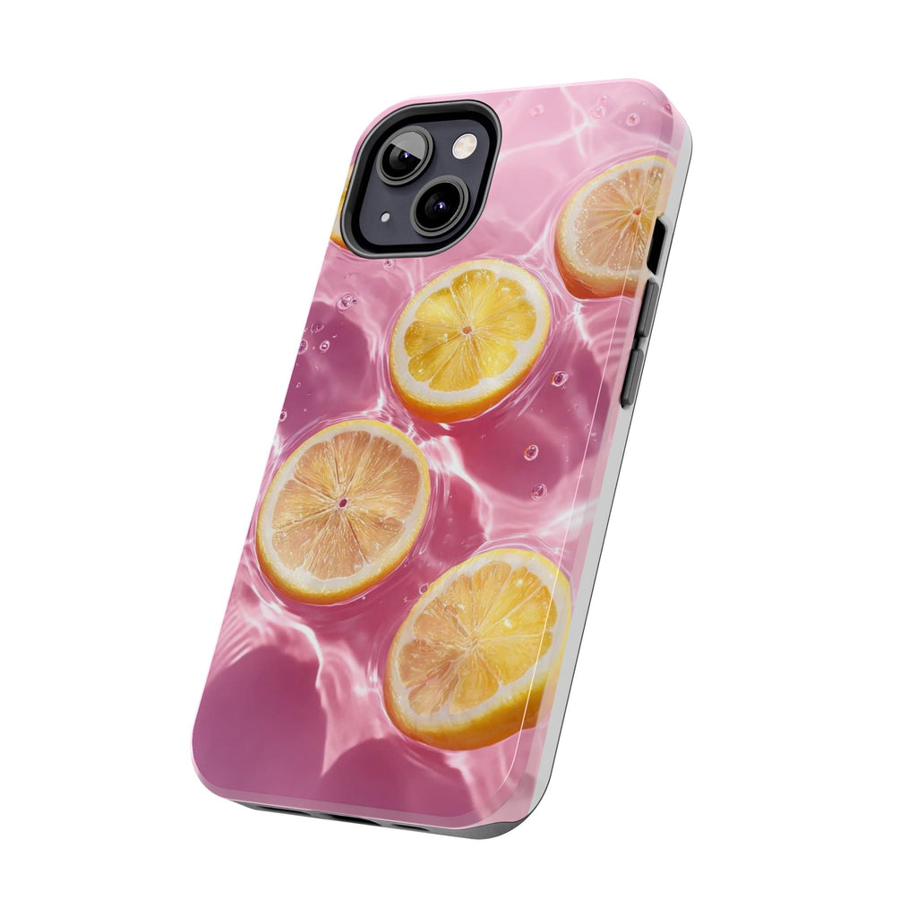 Tough Phone Case — Pink Citrus Lemon Swim Design