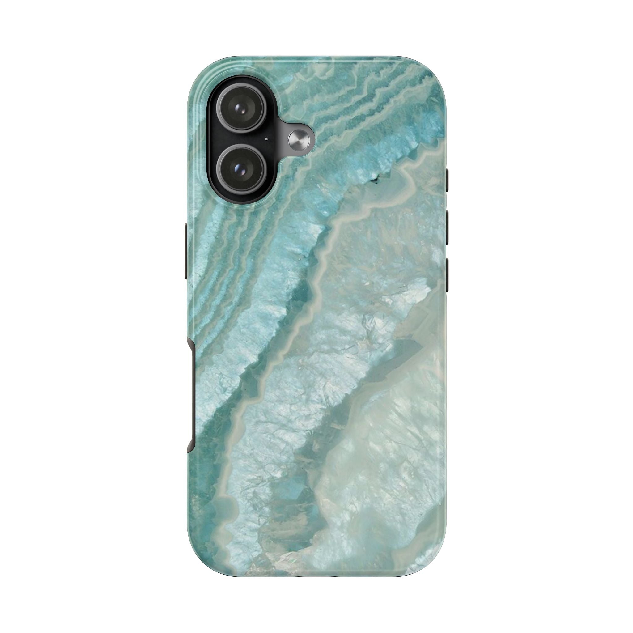 Geode Teal Tough Phone Case — Protective Crystal Agate Design