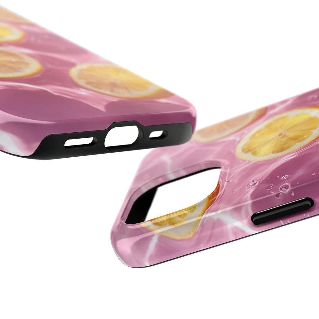 Tough Phone Case — Pink Citrus Lemon Swim Design