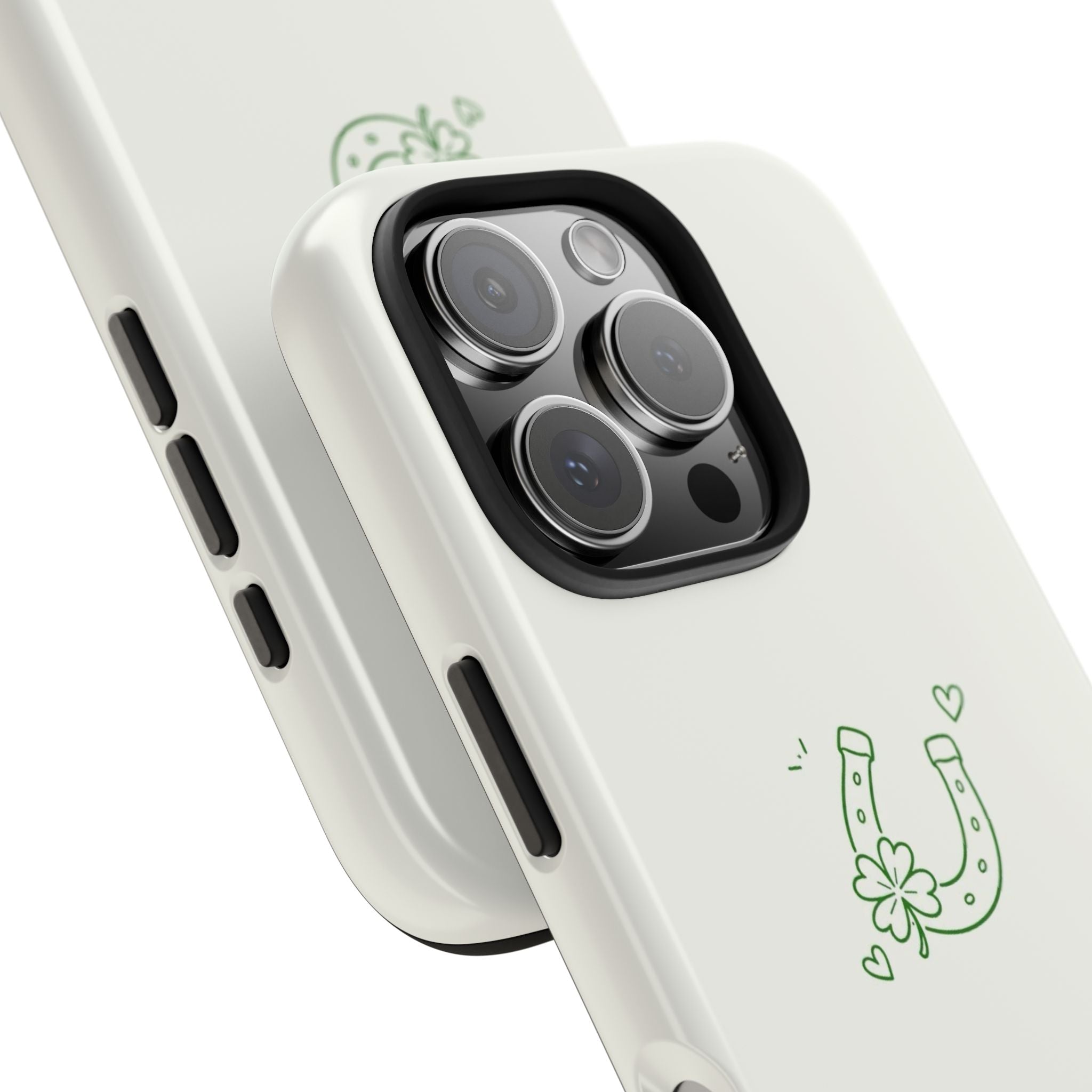 Lucky Clover Horseshoe Tough Phone Case — Minimal St. Patrick’s Day Protection