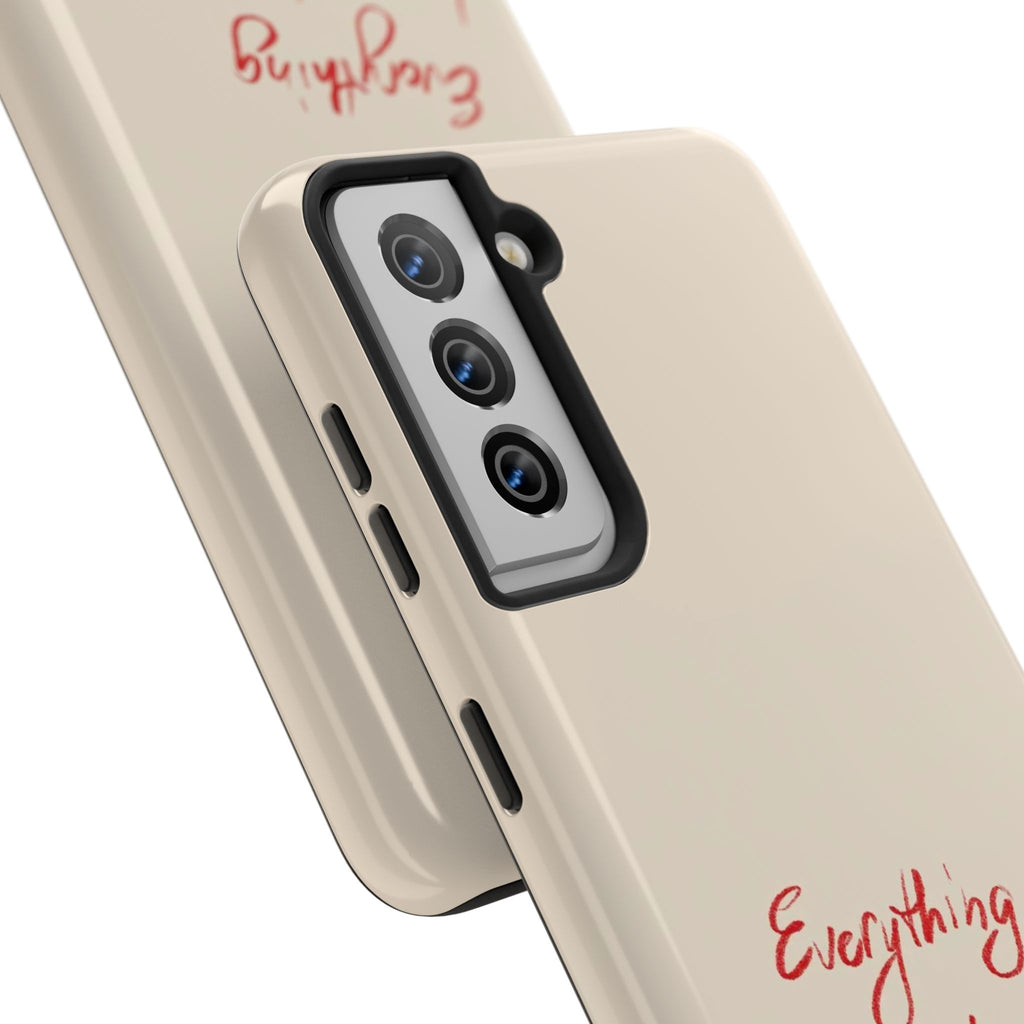 Tough Phone Case — "Everything I Want Wants Me Even More" Beige Protective Cover