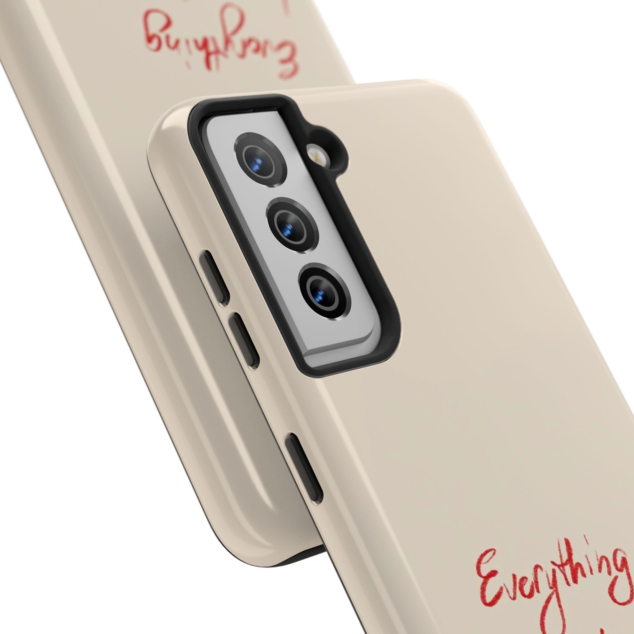 Tough Phone Case — "Everything I Want Wants Me Even More" Beige Protective Cover