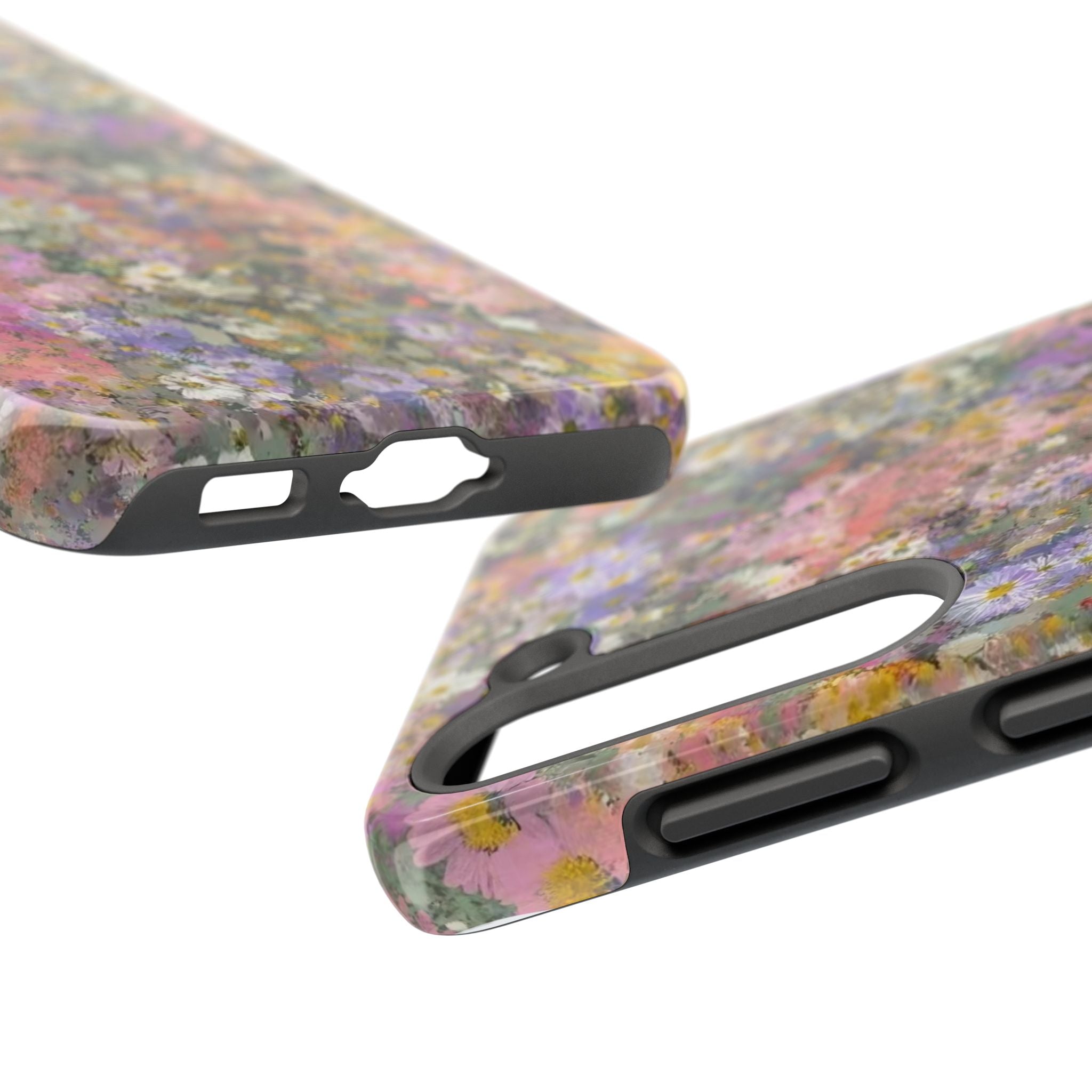 Floral Impression Tough Phone Case — Pastel Meadow Protective Cover