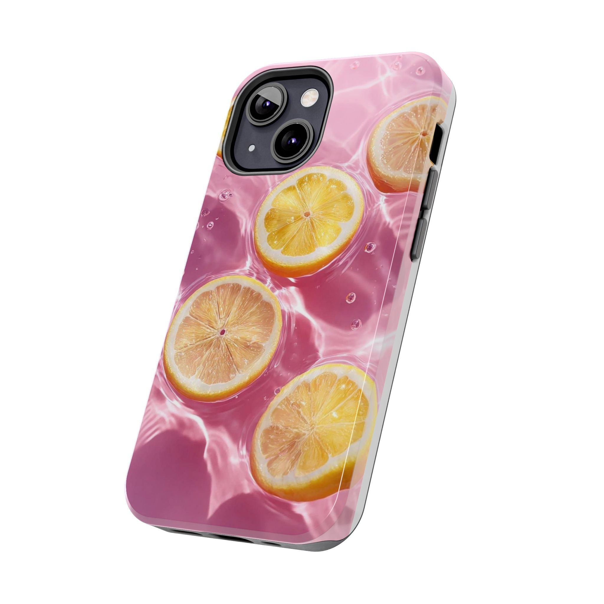 Tough Phone Case — Pink Citrus Lemon Swim Design