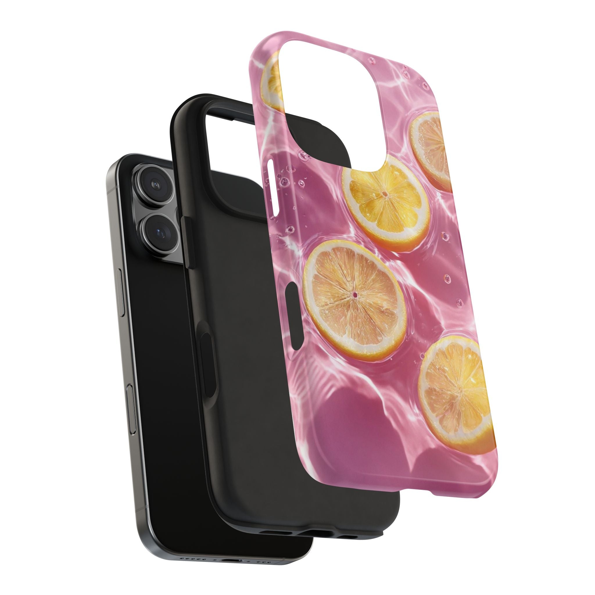 Tough Phone Case — Pink Citrus Lemon Swim Design