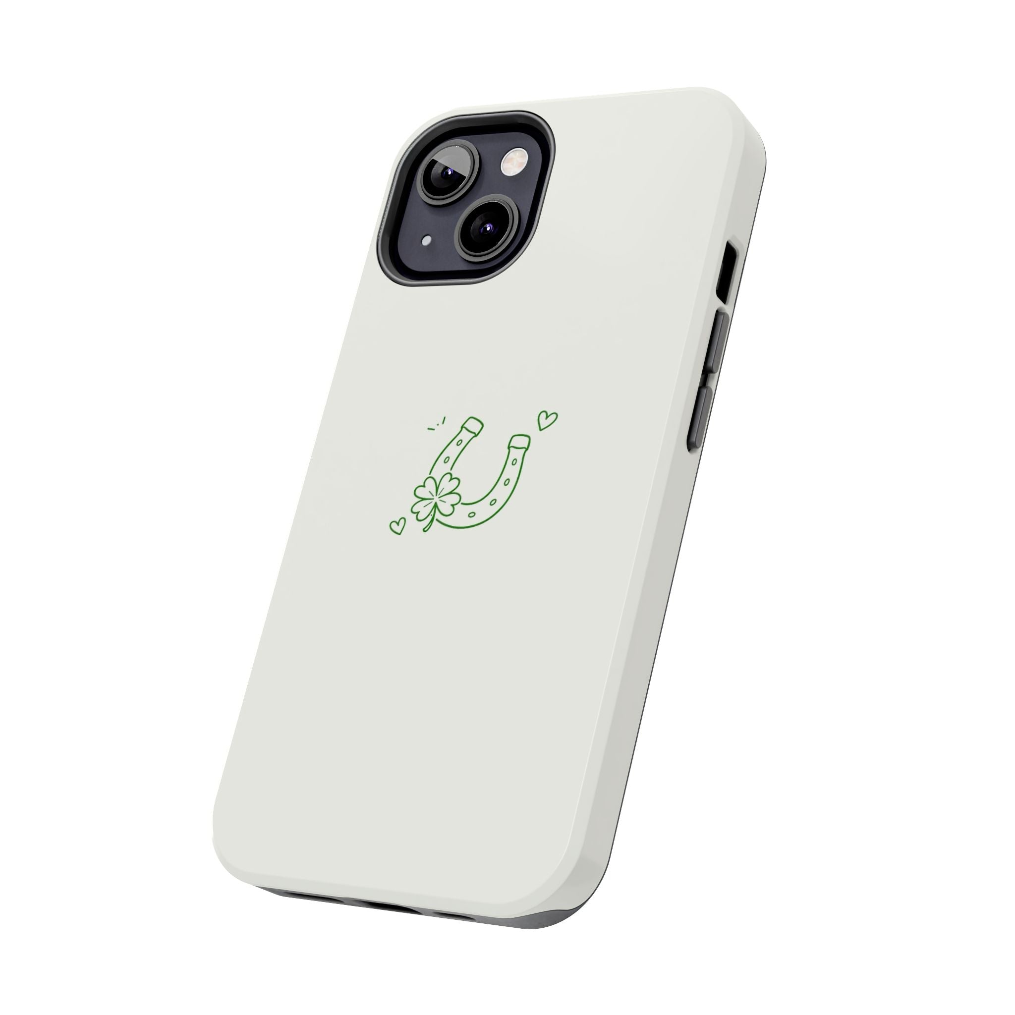 Lucky Clover Horseshoe Tough Phone Case — Minimal St. Patrick’s Day Protection