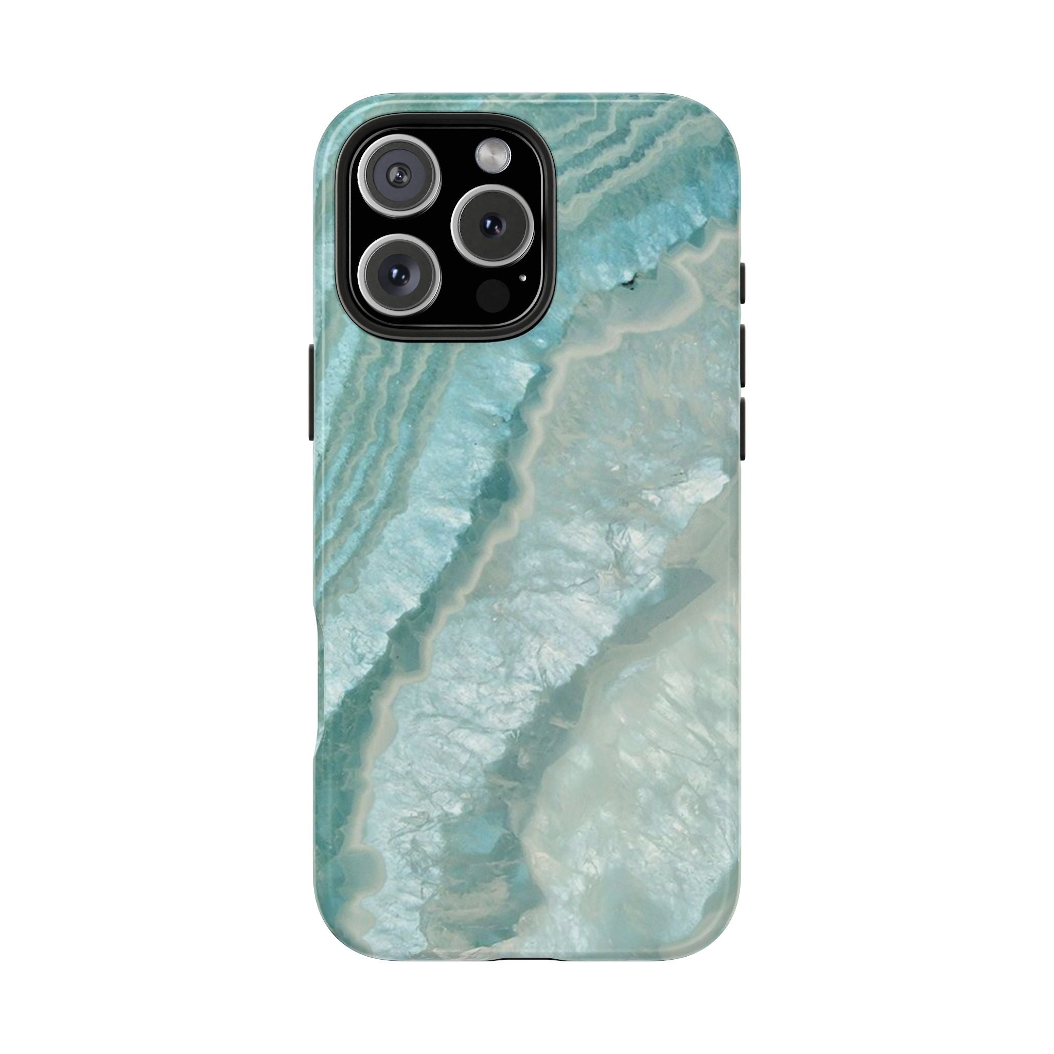 Geode Teal Tough Phone Case — Protective Crystal Agate Design