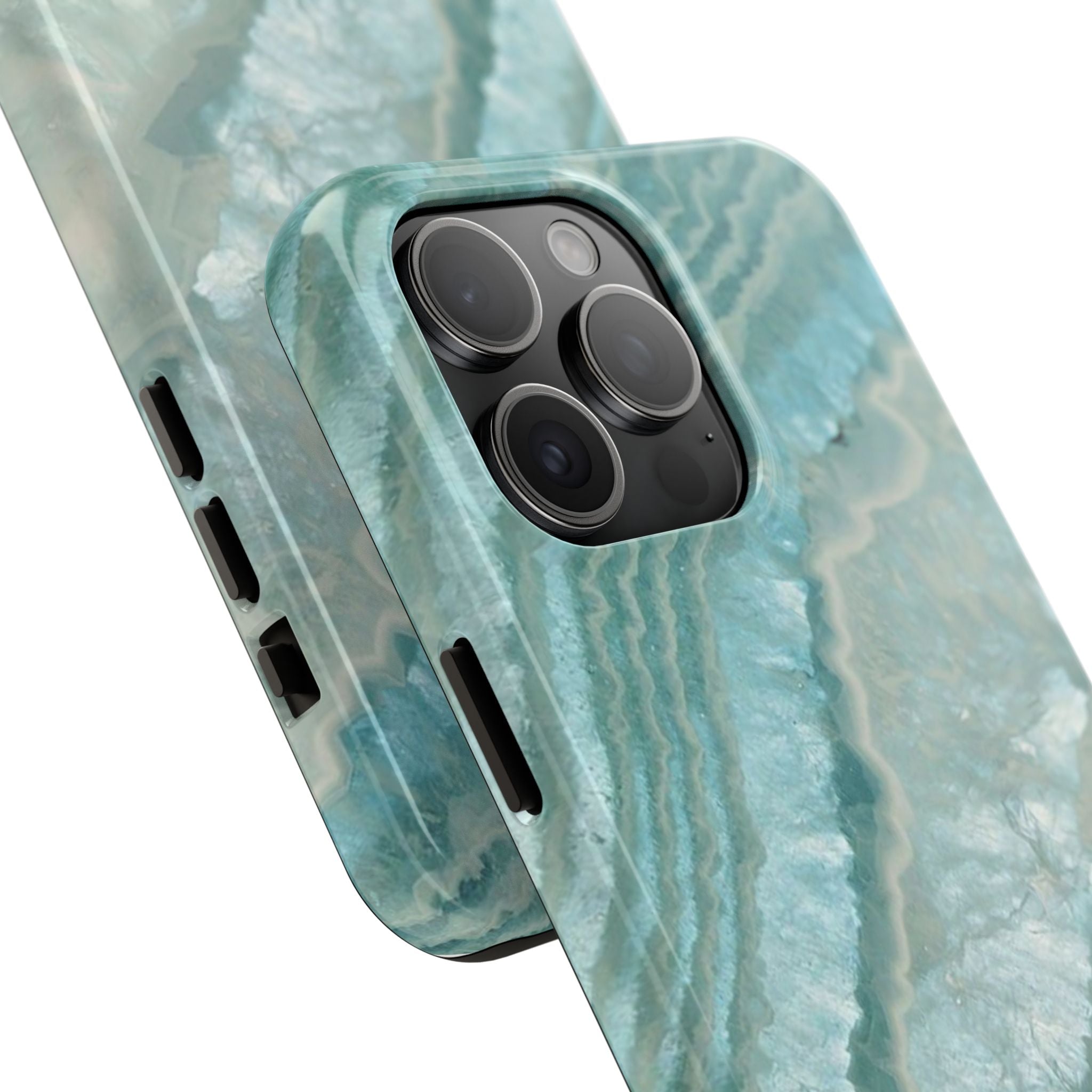 Geode Teal Tough Phone Case — Protective Crystal Agate Design