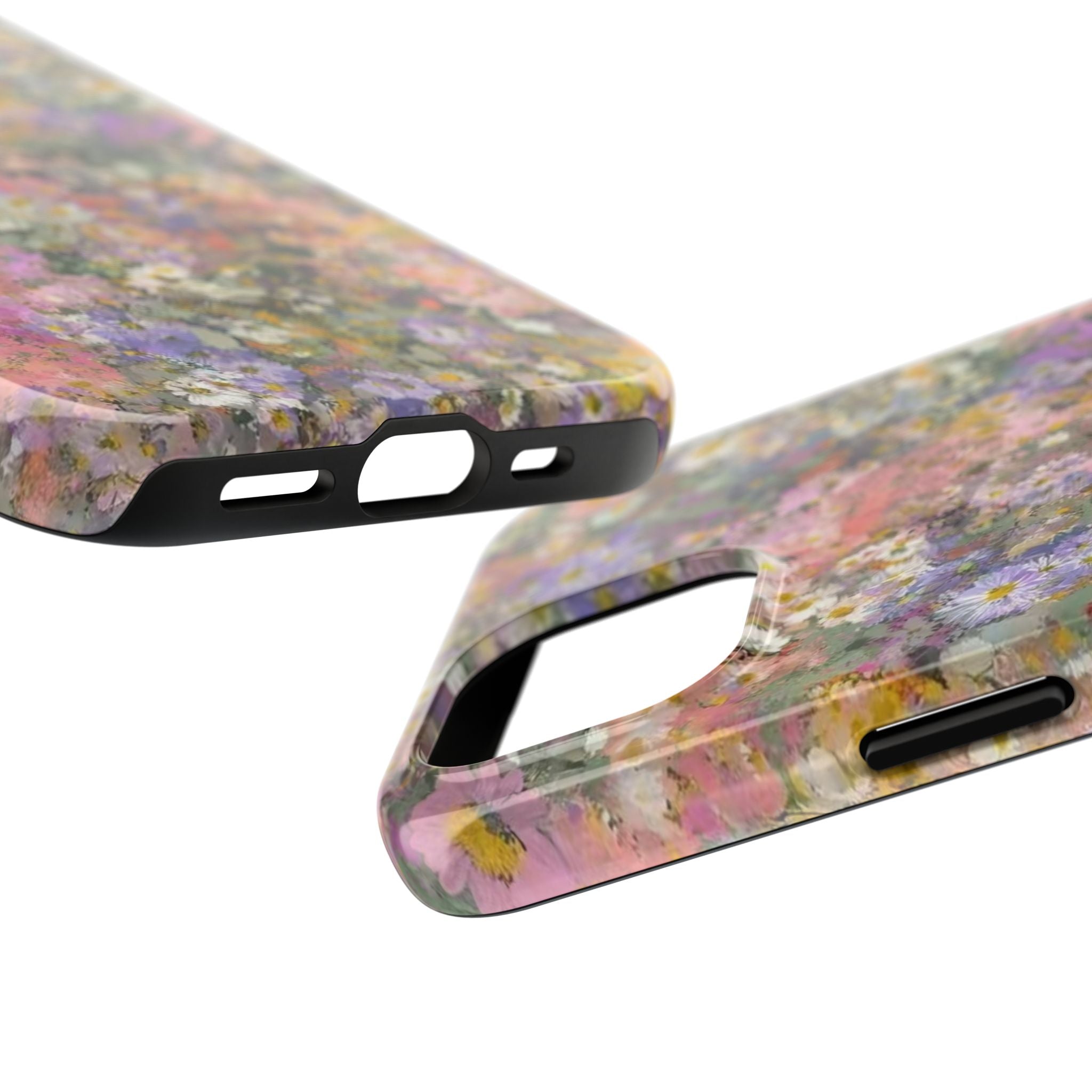 Floral Impression Tough Phone Case — Pastel Meadow Protective Cover