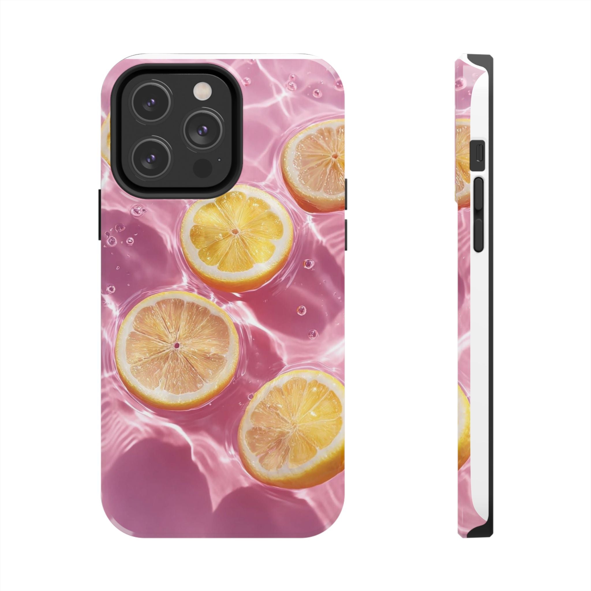 Tough Phone Case — Pink Citrus Lemon Swim Design