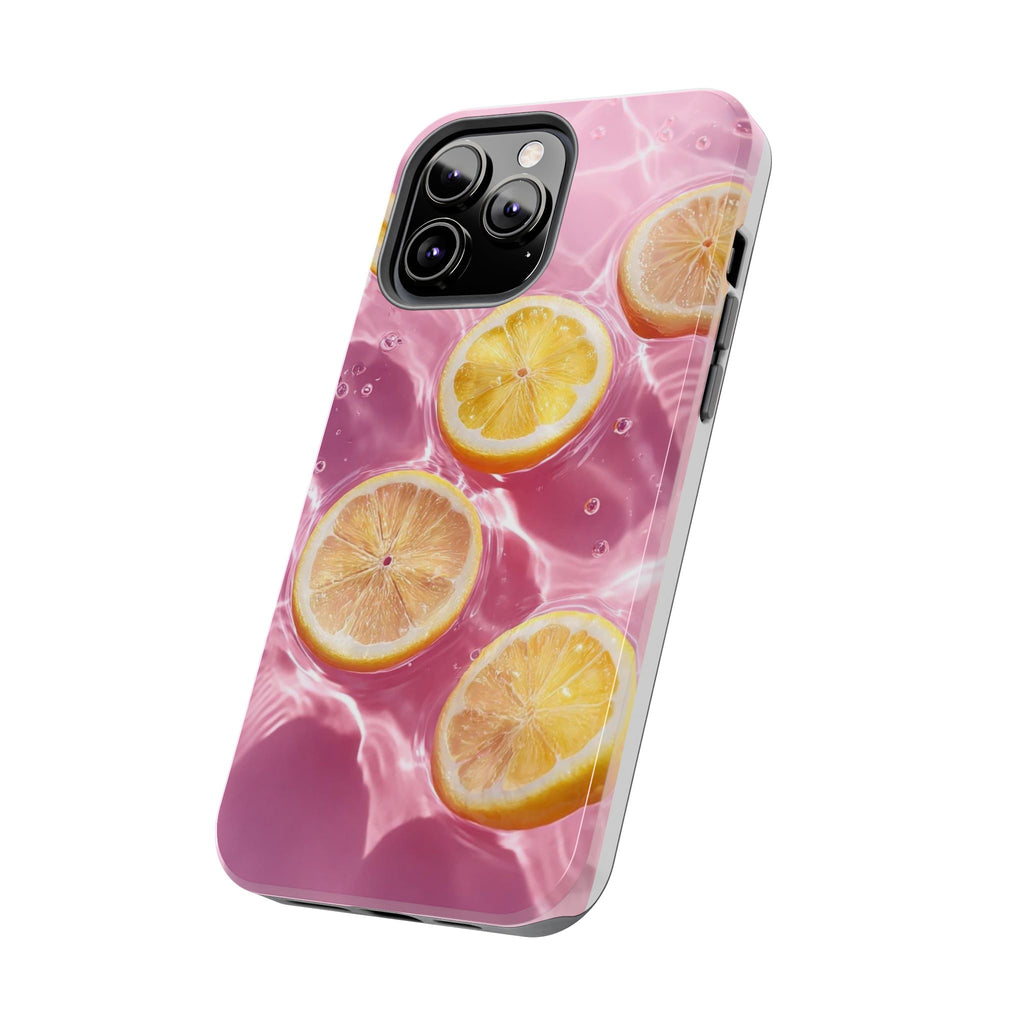 Tough Phone Case — Pink Citrus Lemon Swim Design