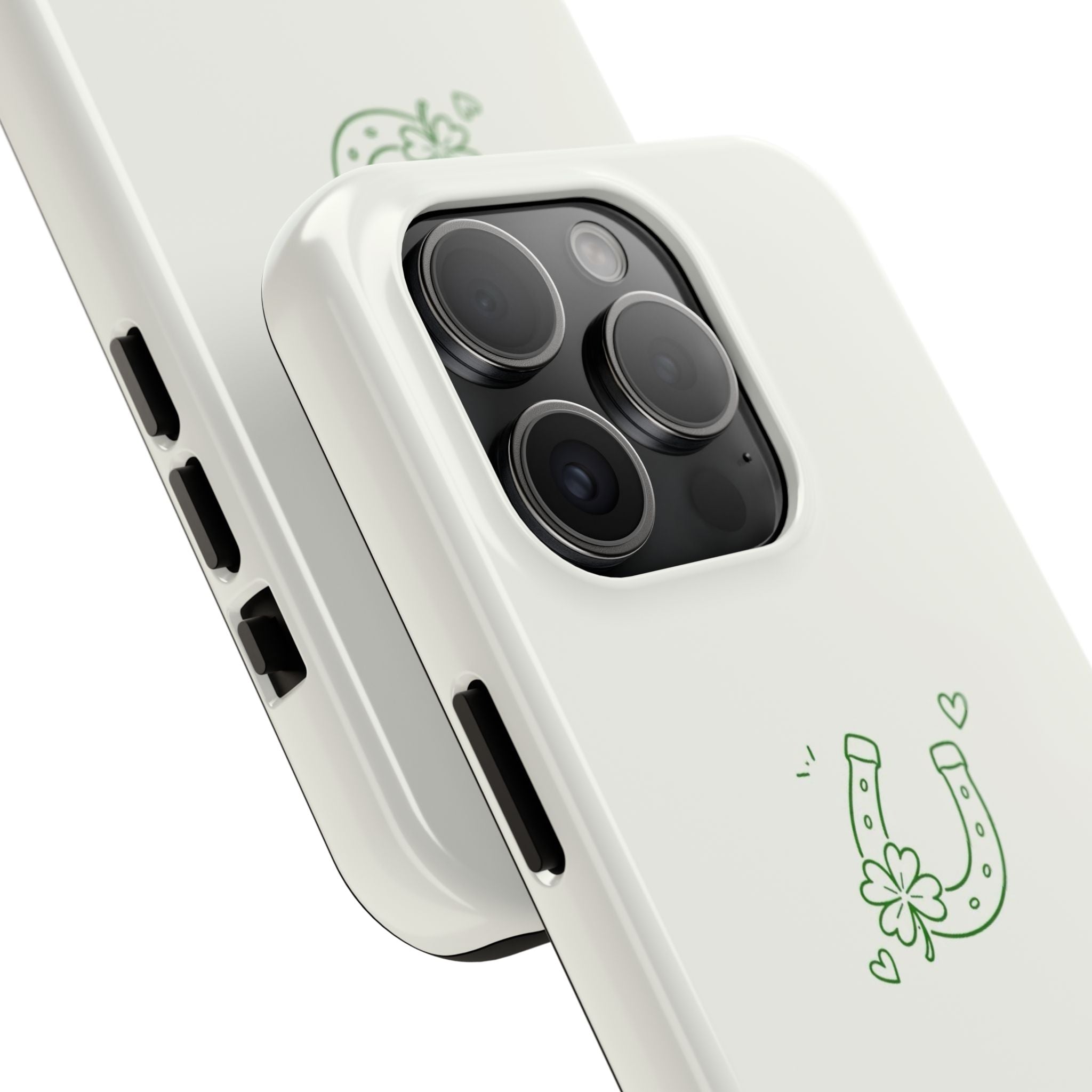 Lucky Clover Horseshoe Tough Phone Case — Minimal St. Patrick’s Day Protection