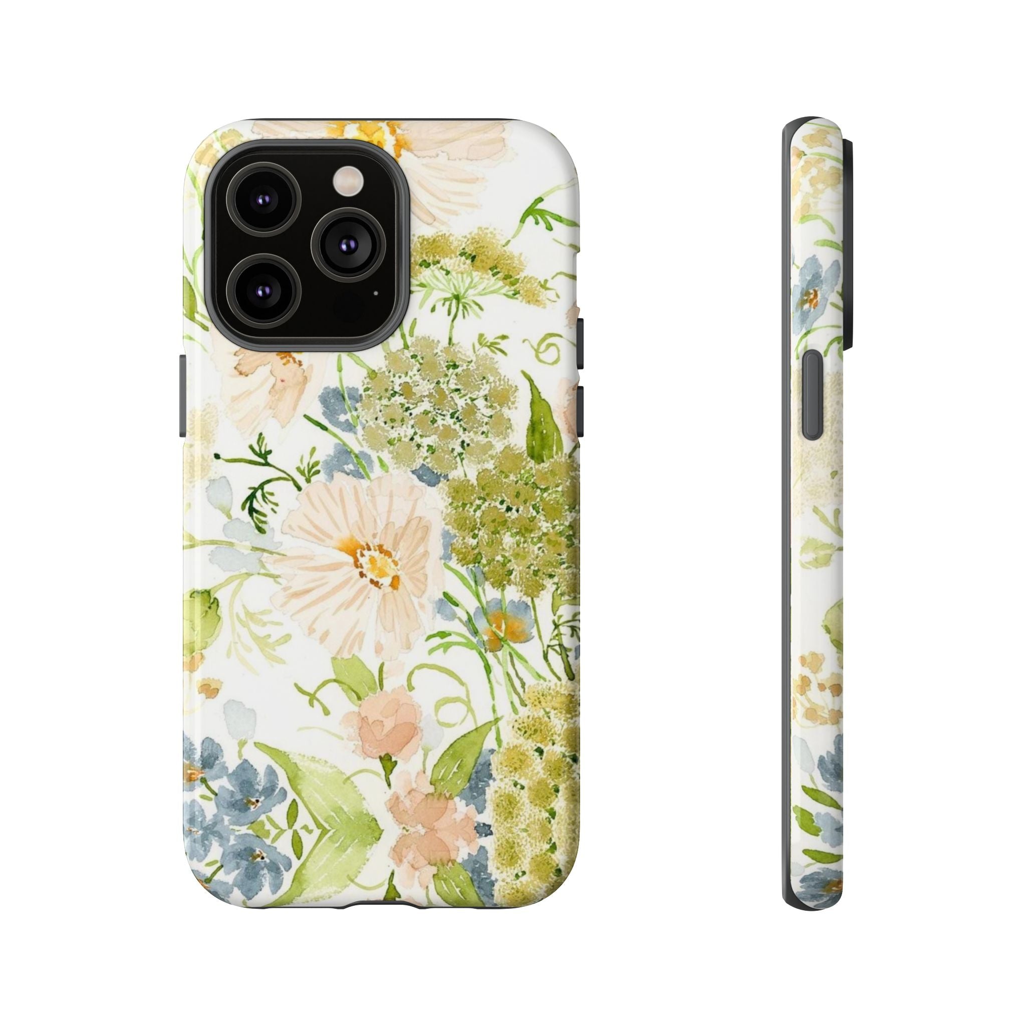 Floral Watercolor Phone Case — Pastel Garden Tough Case