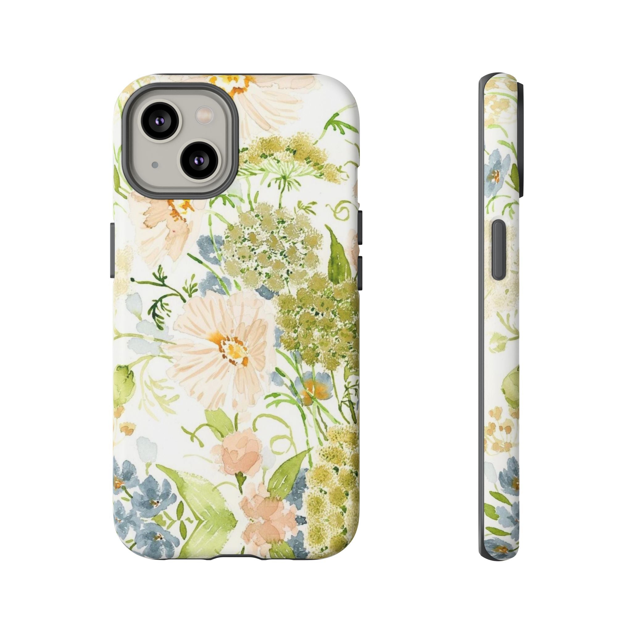 Floral Watercolor Phone Case — Pastel Garden Tough Case