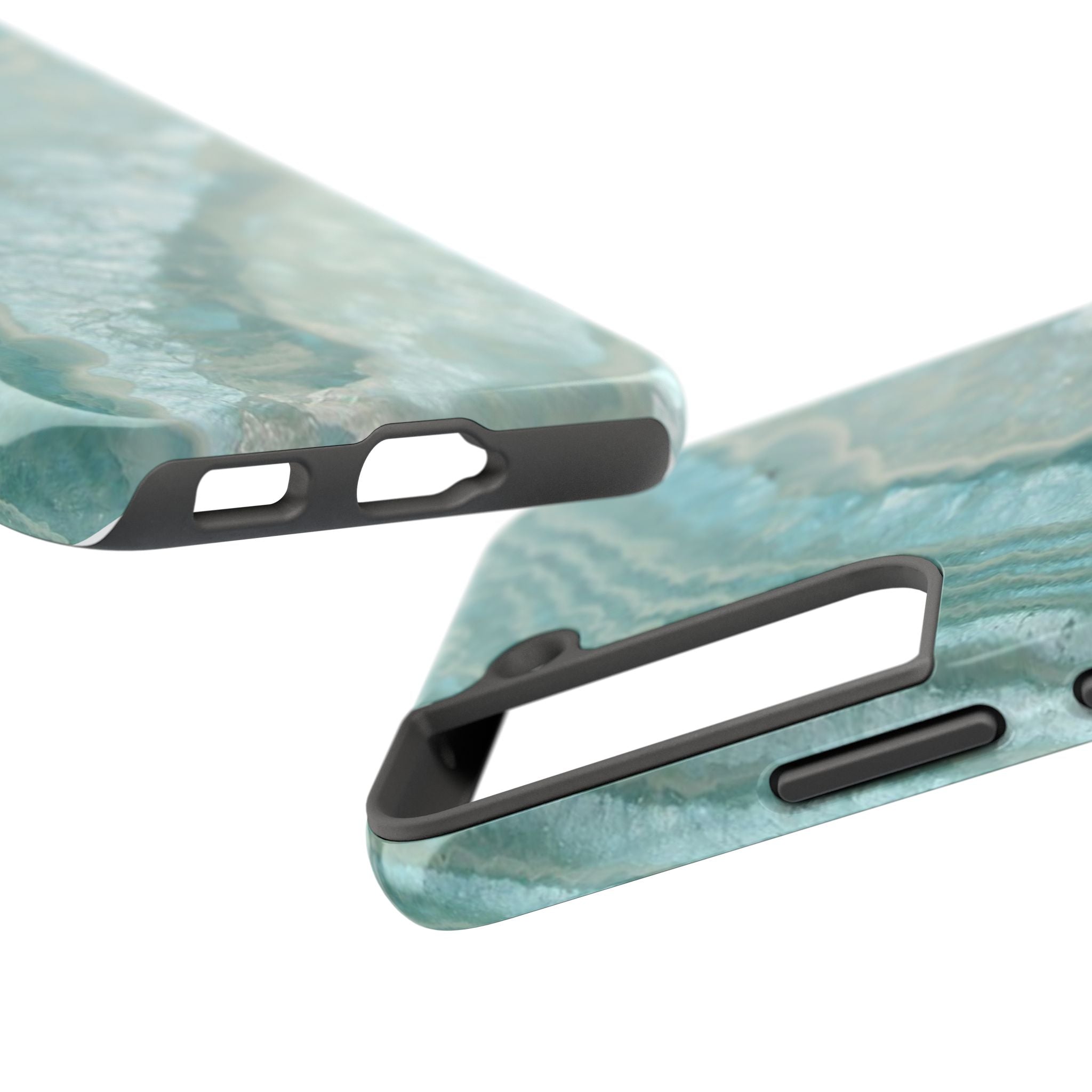 Geode Teal Tough Phone Case — Protective Crystal Agate Design