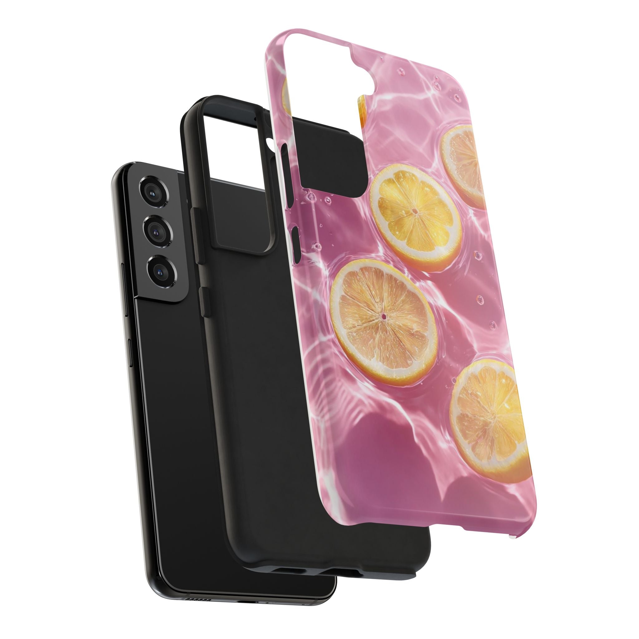 Tough Phone Case — Pink Citrus Lemon Swim Design