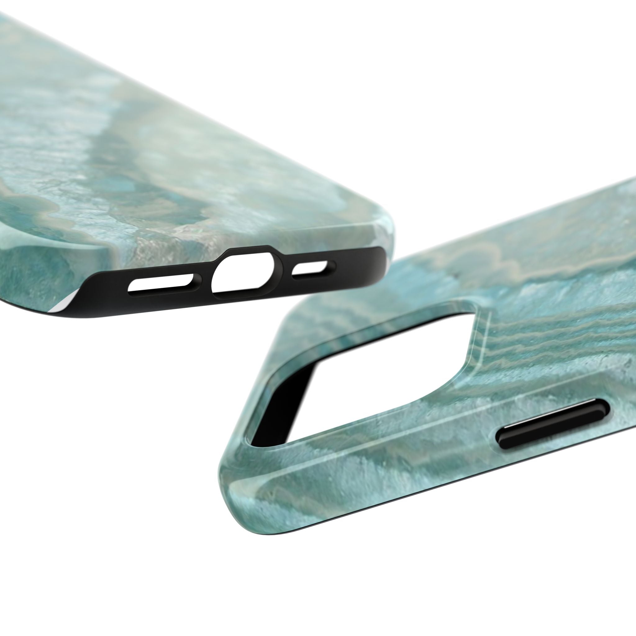 Geode Teal Tough Phone Case — Protective Crystal Agate Design
