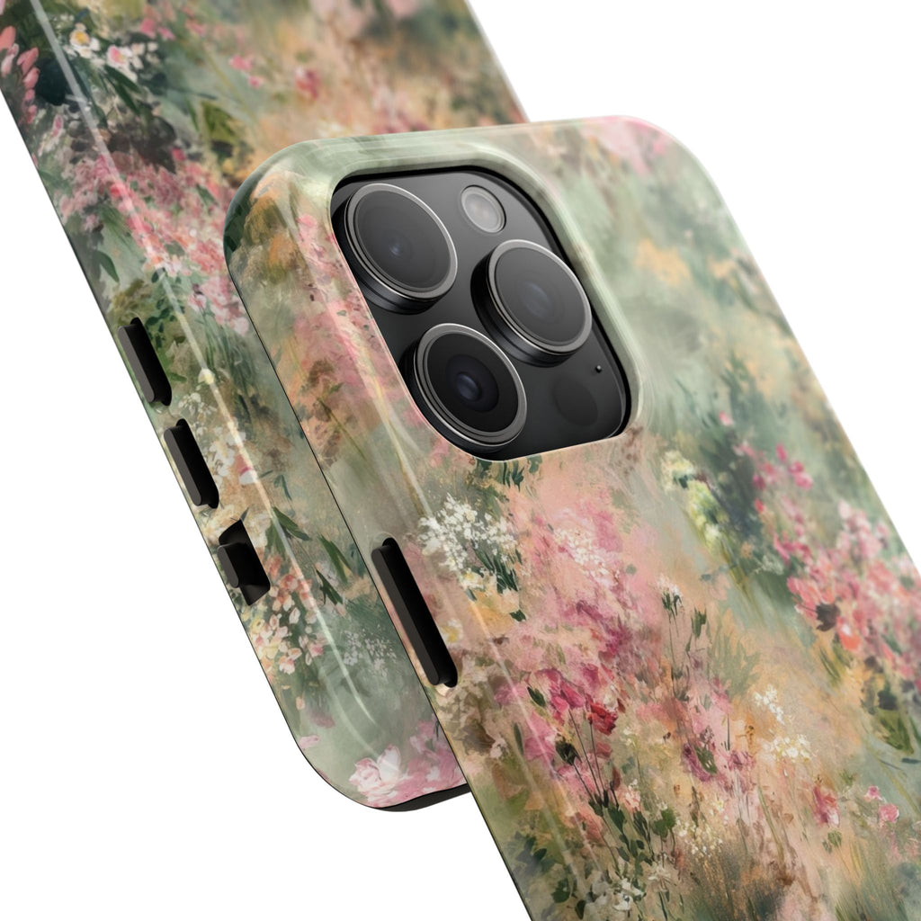 Floral Meadow Tough Phone Case — Watercolor Wildflower Protective Cover