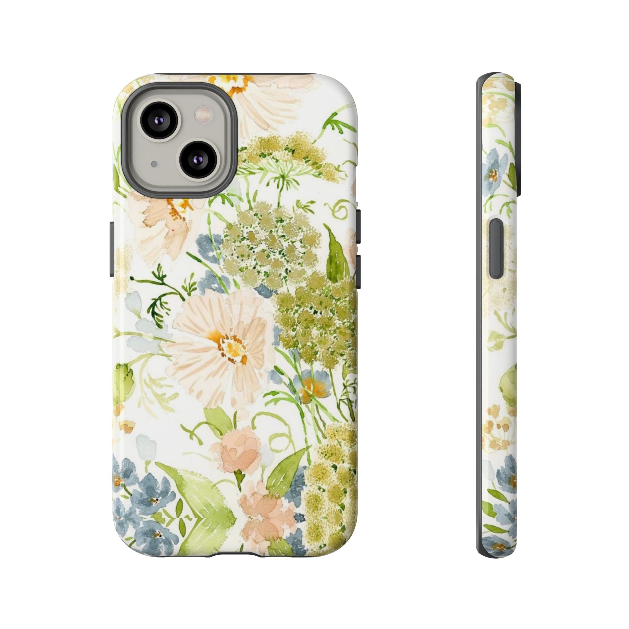 Floral Watercolor Phone Case — Pastel Garden Tough Case