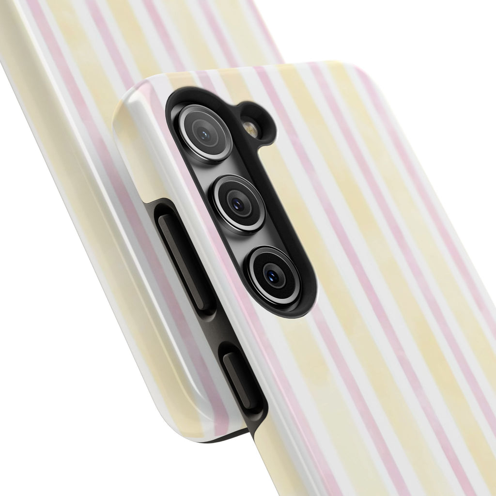 Tough Phone Case — Pastel Stripes "Do everything in love" (1 Corinthians 16:14)