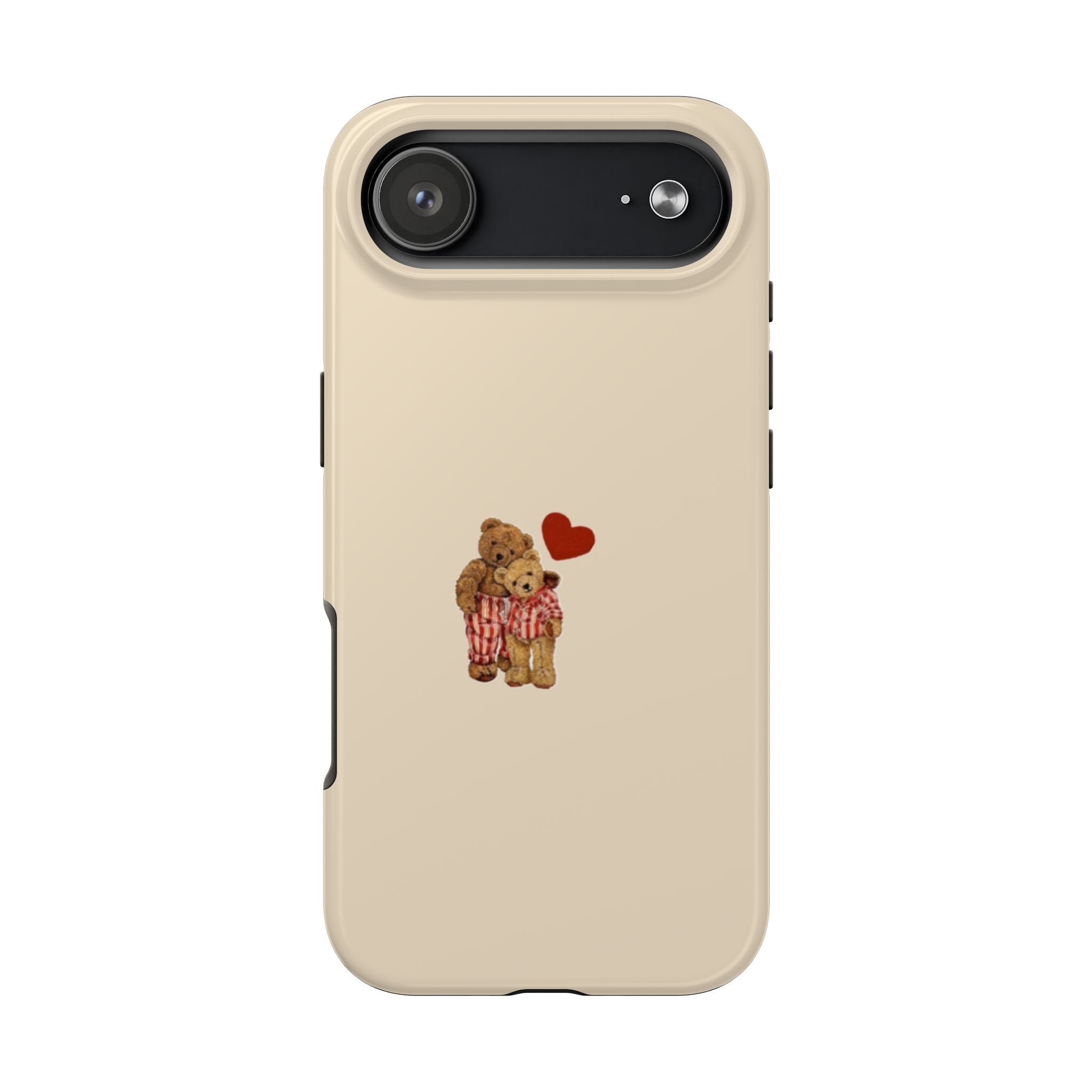 Tough Phone Case — Cute Teddy Bear with Heart Protective Cover