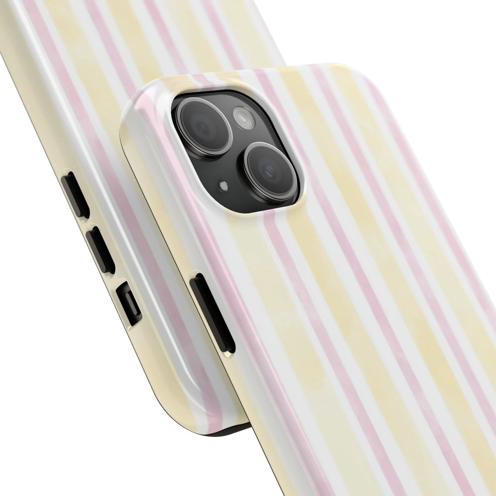 Tough Phone Case — Pastel Stripes "Do everything in love" (1 Corinthians 16:14)