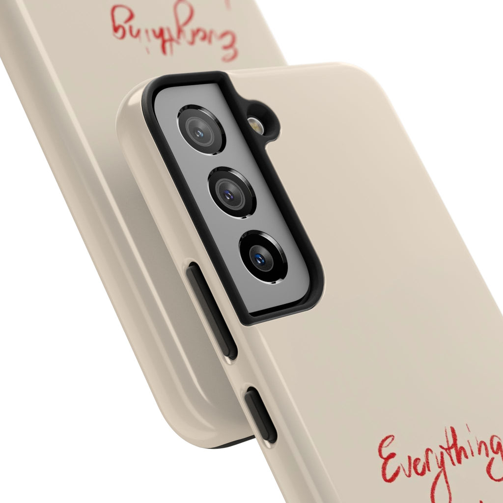 Tough Phone Case — "Everything I Want Wants Me Even More" Beige Protective Cover