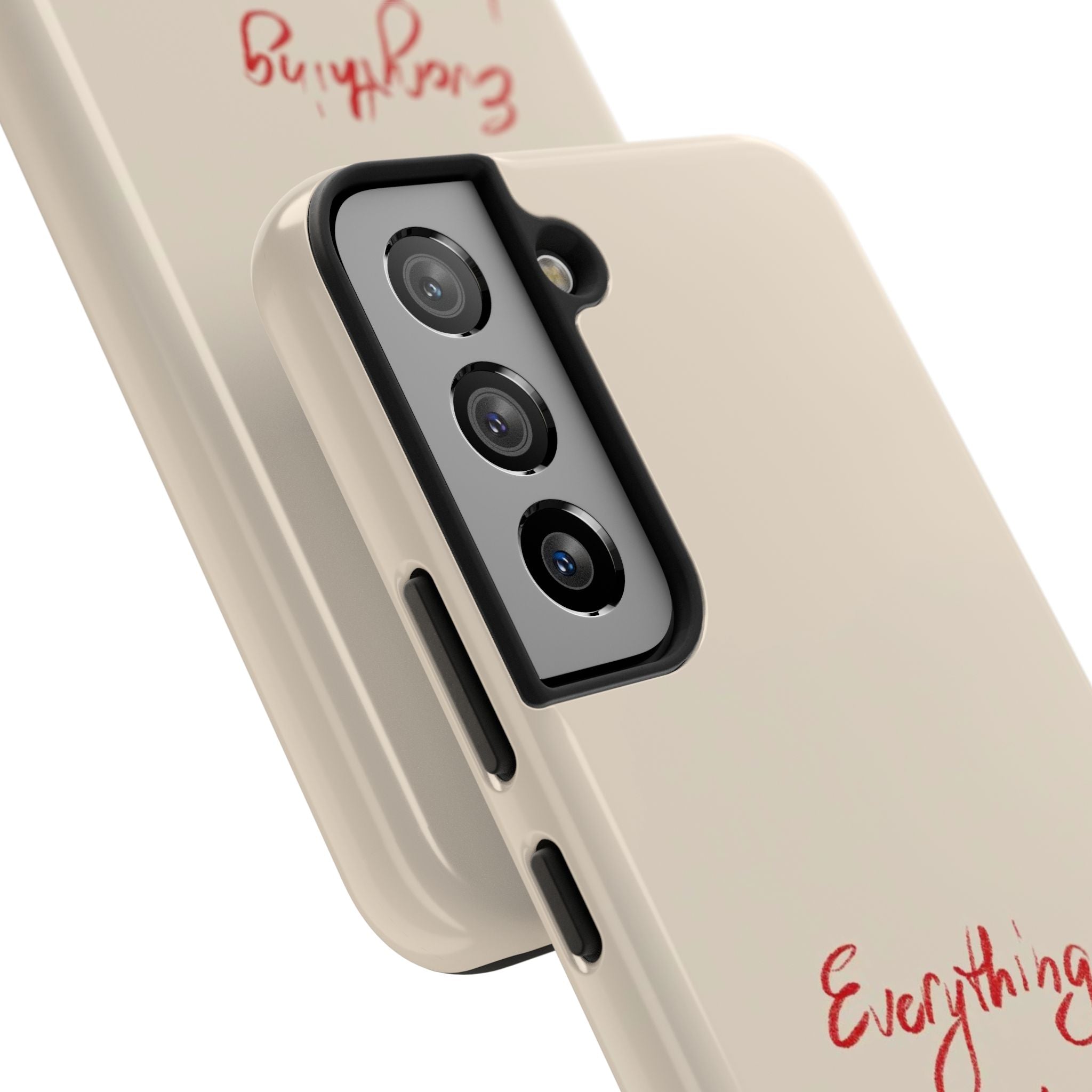 Tough Phone Case — "Everything I Want Wants Me Even More" Beige Protective Cover