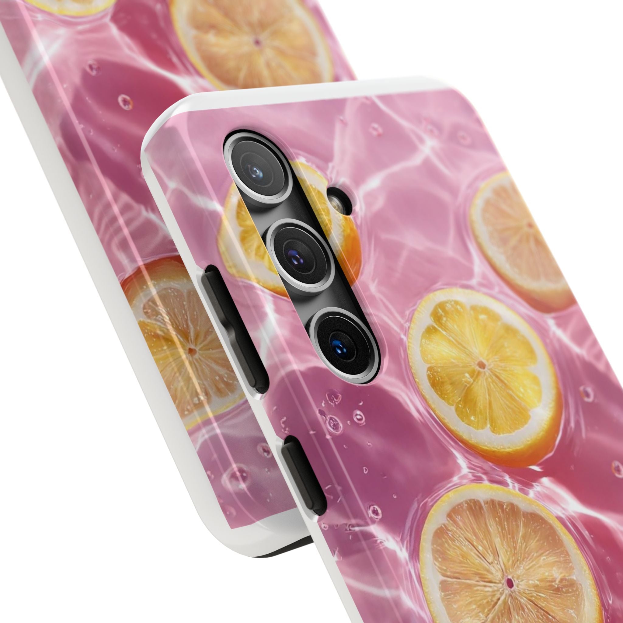 Tough Phone Case — Pink Citrus Lemon Swim Design
