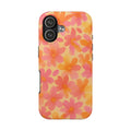 Floral Watercolor Tough Phone Case — Pink & Orange Bloom Protective Cover