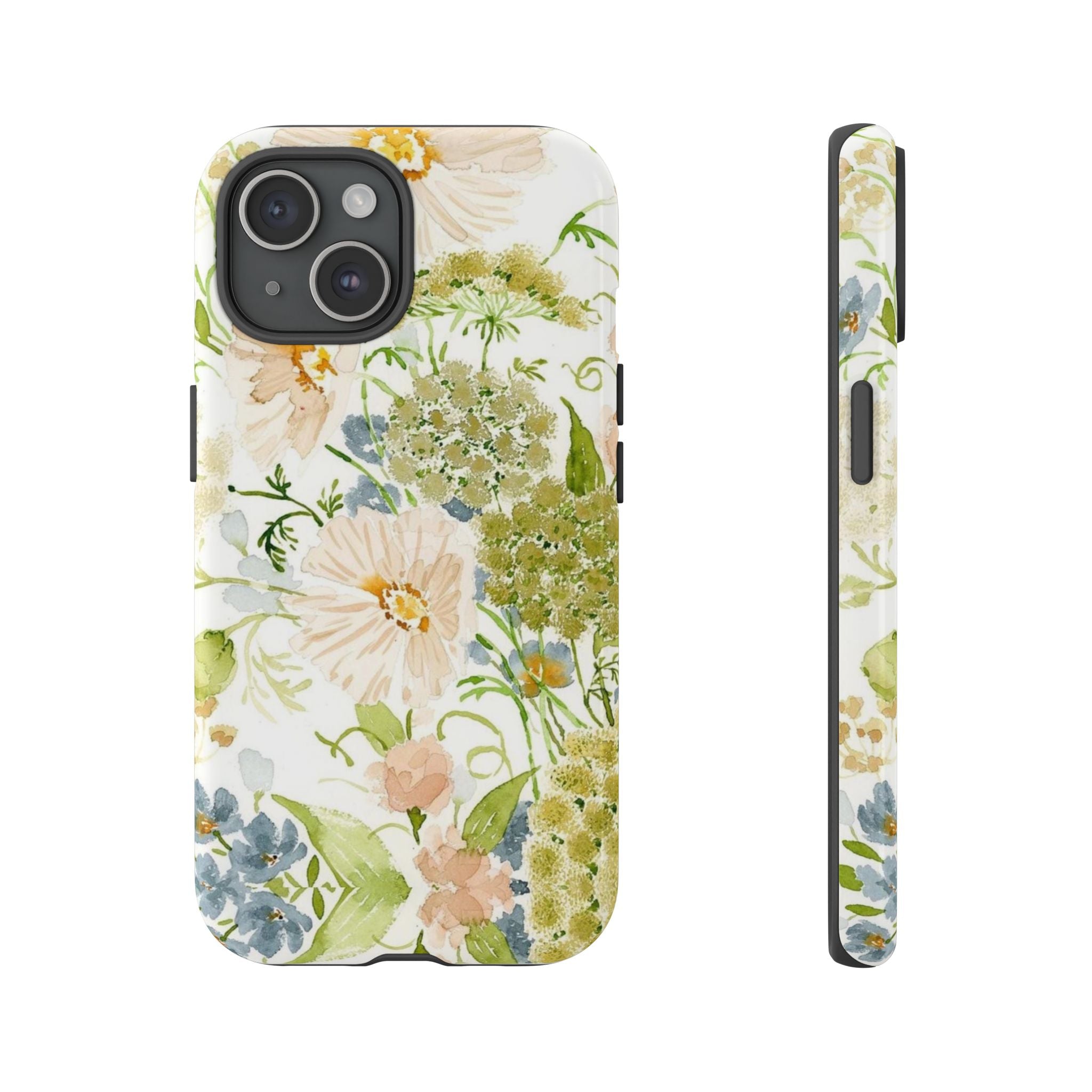 Floral Watercolor Phone Case — Pastel Garden Tough Case