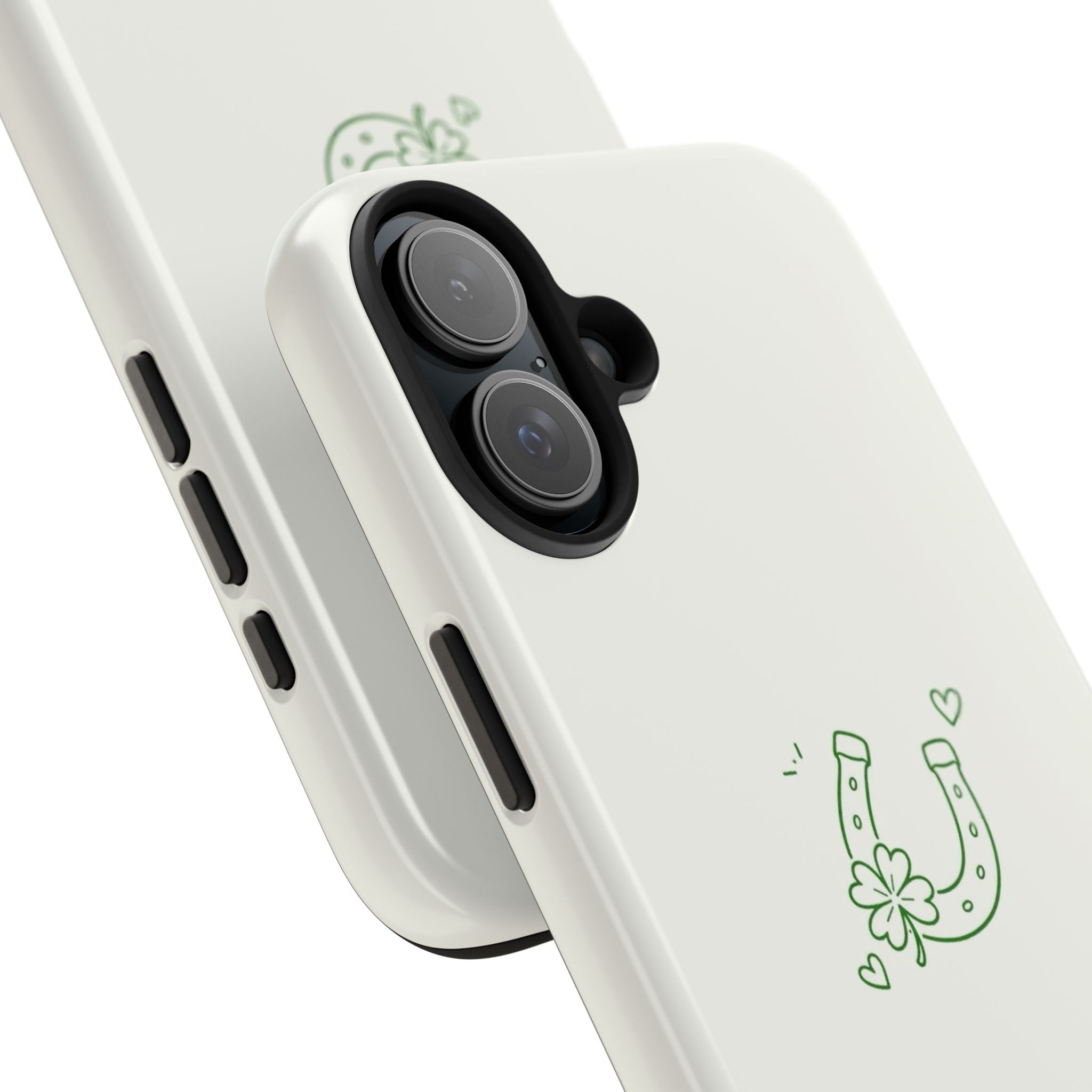 Lucky Clover Horseshoe Tough Phone Case — Minimal St. Patrick’s Day Protection