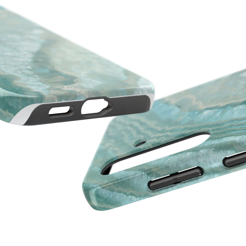 Geode Teal Tough Phone Case — Protective Crystal Agate Design