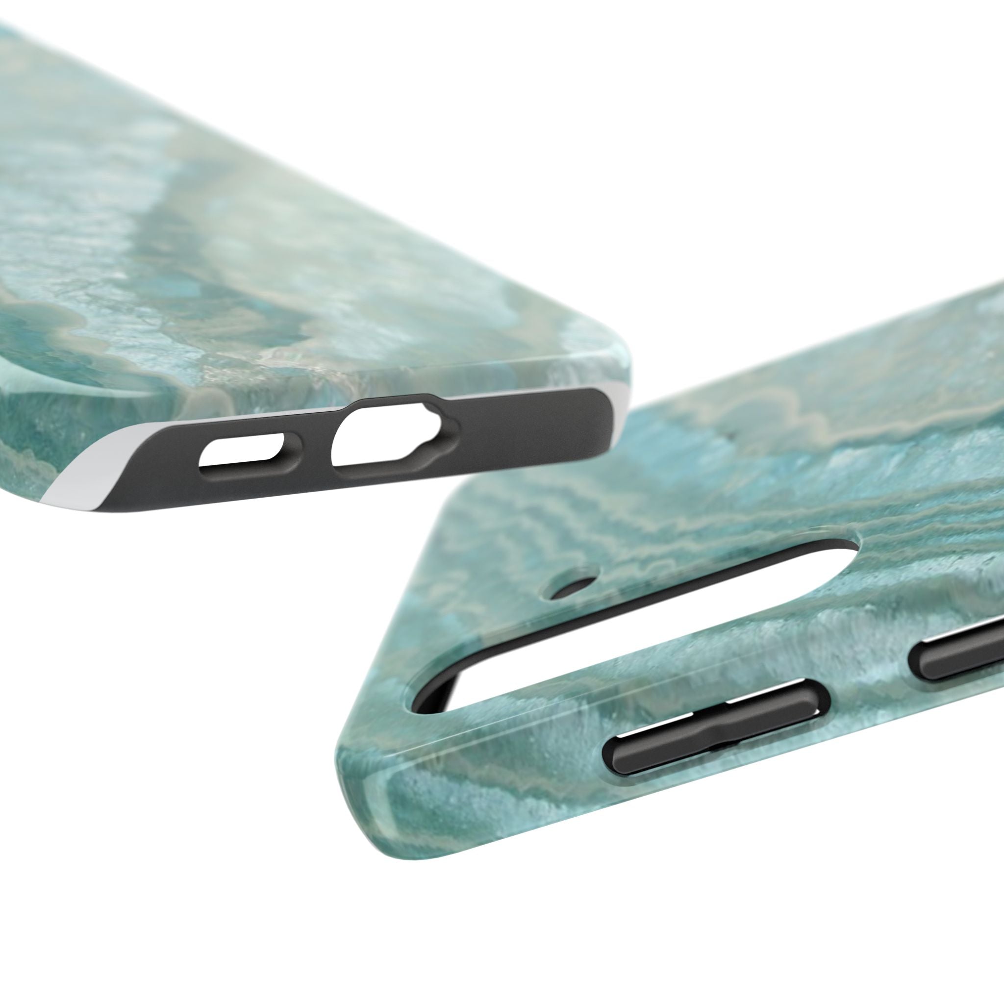 Geode Teal Tough Phone Case — Protective Crystal Agate Design