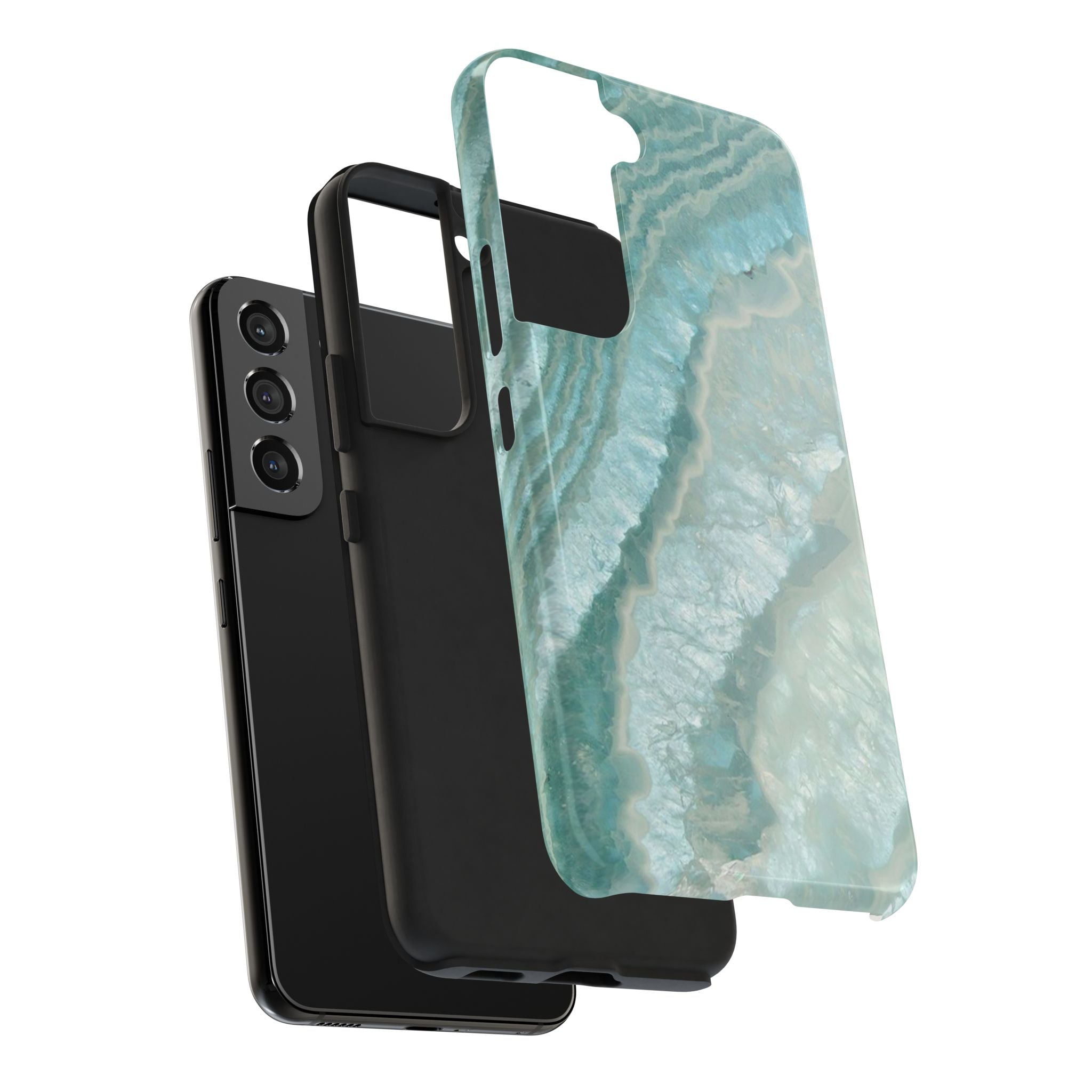 Geode Teal Tough Phone Case — Protective Crystal Agate Design