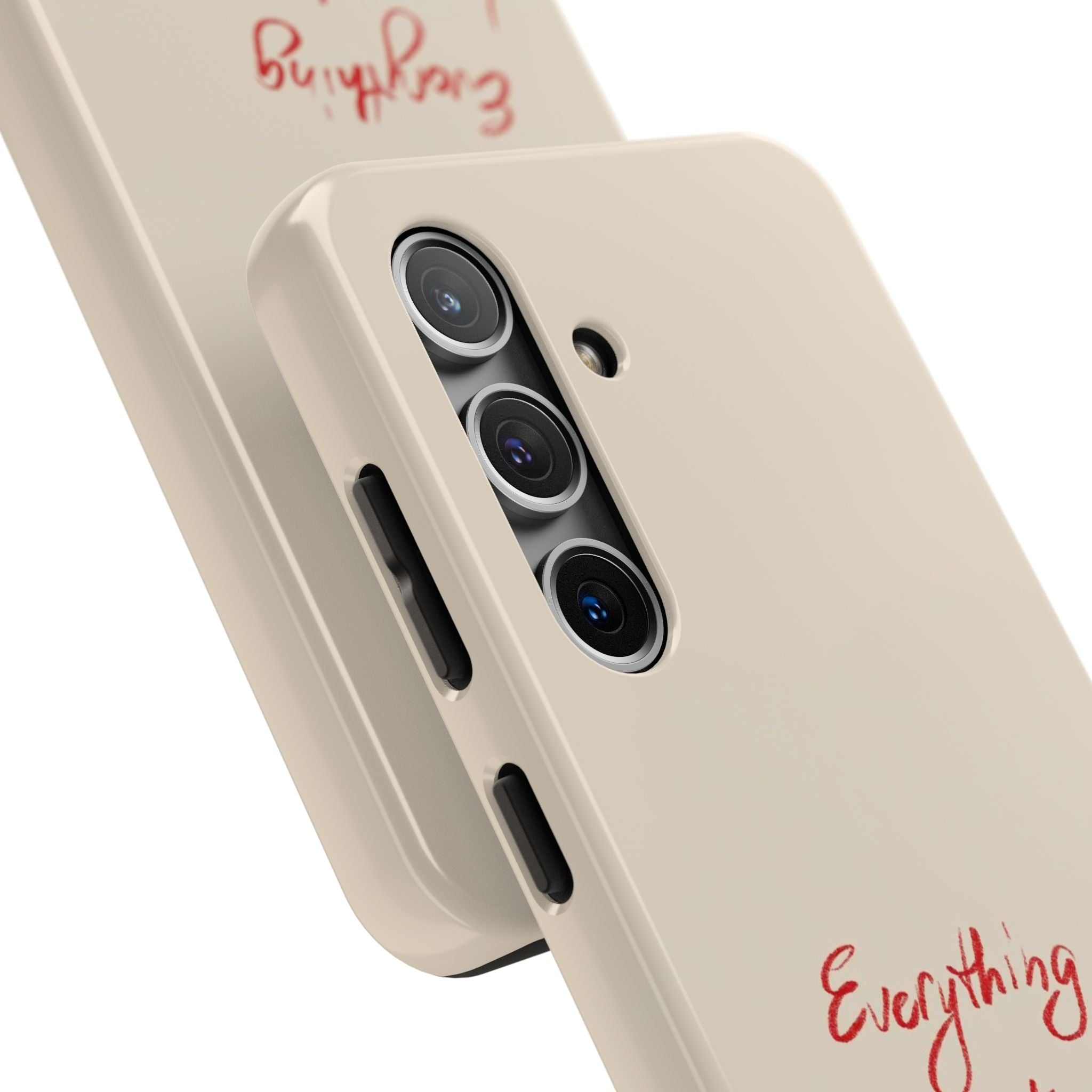 Tough Phone Case — "Everything I Want Wants Me Even More" Beige Protective Cover