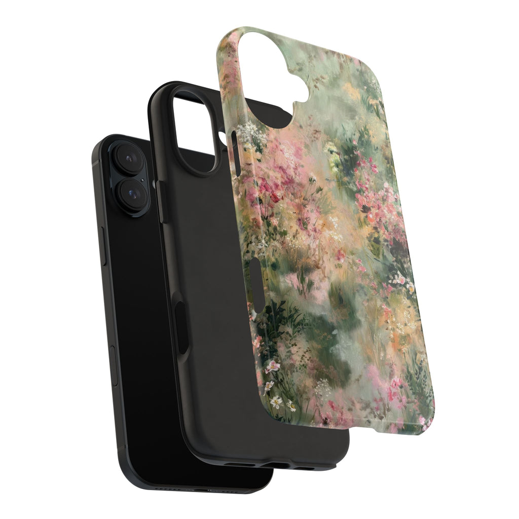 Floral Meadow Tough Phone Case — Watercolor Wildflower Protective Cover