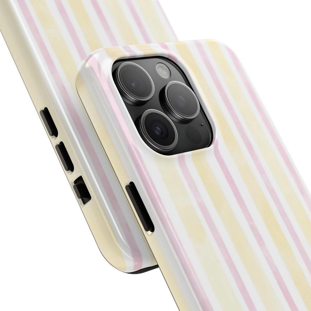 Tough Phone Case — Pastel Stripes "Do everything in love" (1 Corinthians 16:14)
