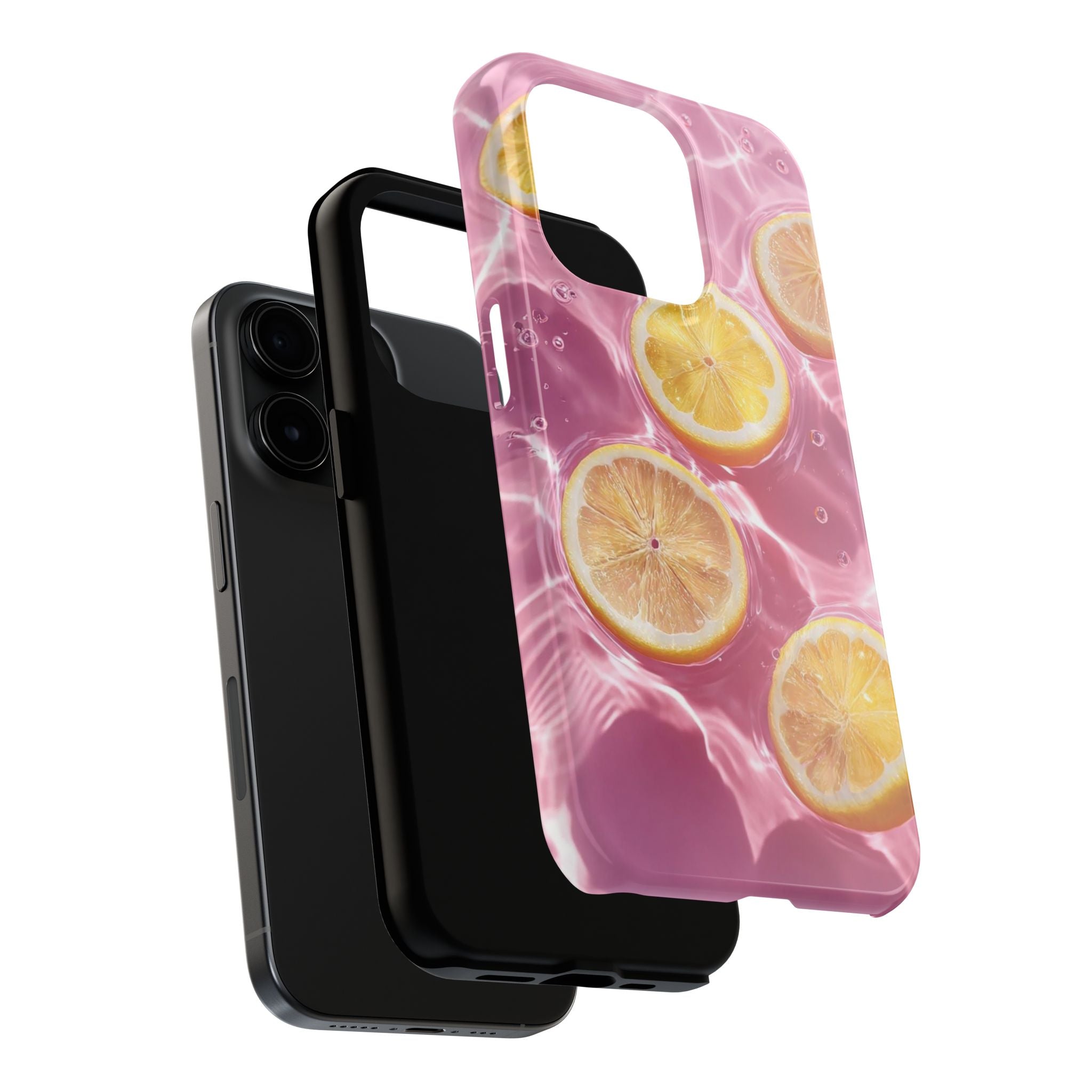 Tough Phone Case — Pink Citrus Lemon Swim Design