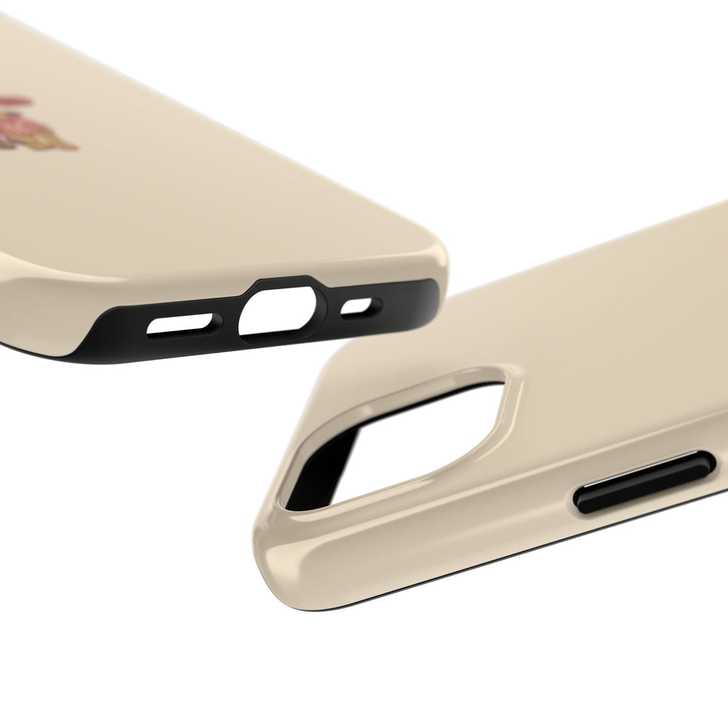 Tough Phone Case — Cute Teddy Bear with Heart Protective Cover