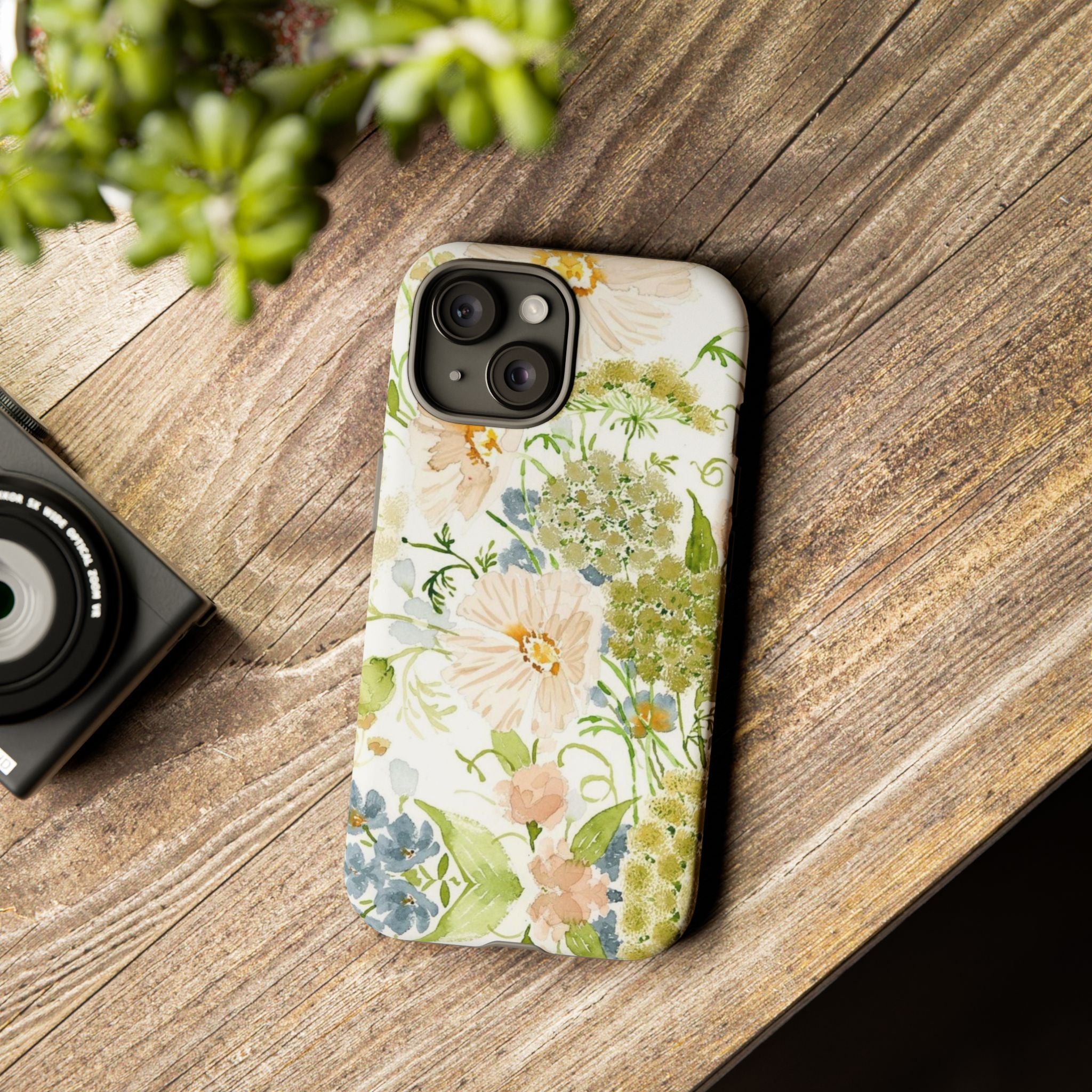 Floral Watercolor Phone Case — Pastel Garden Tough Case