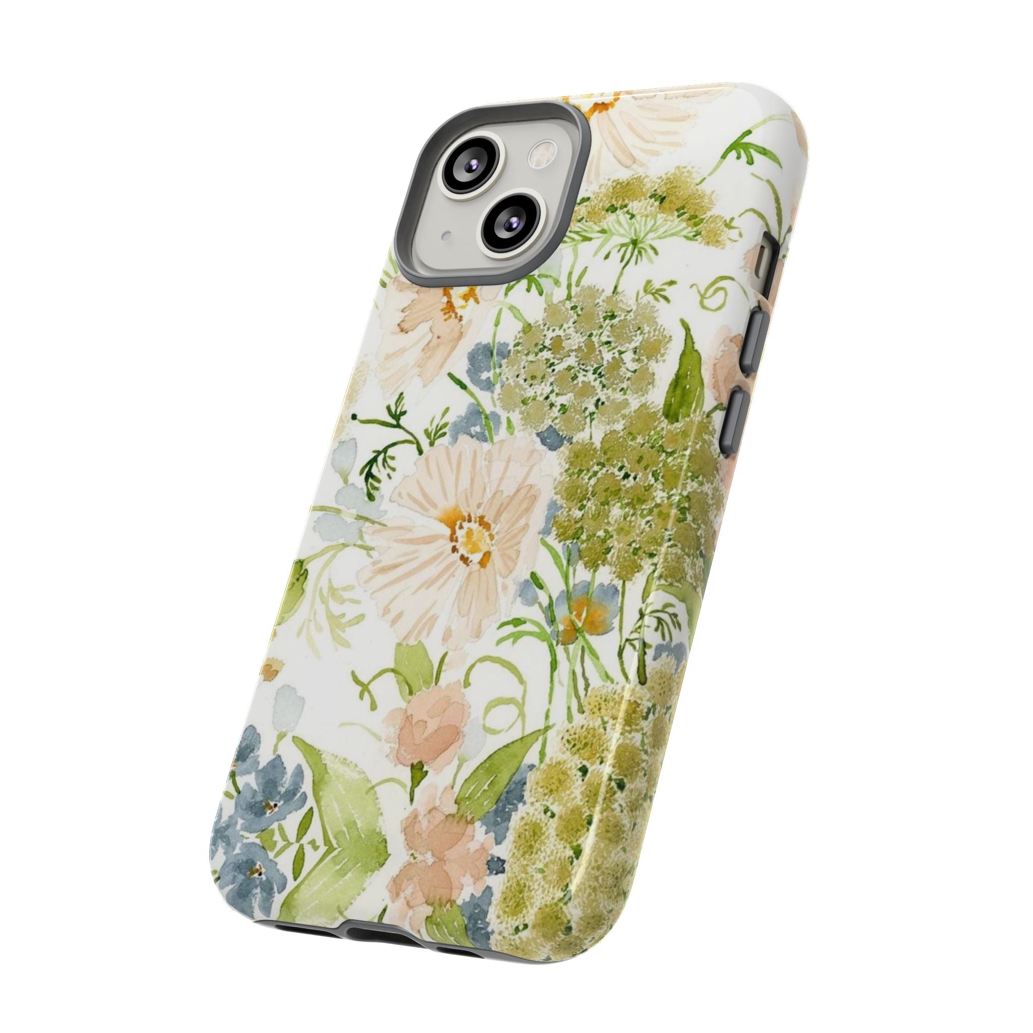 Floral Watercolor Phone Case — Pastel Garden Tough Case
