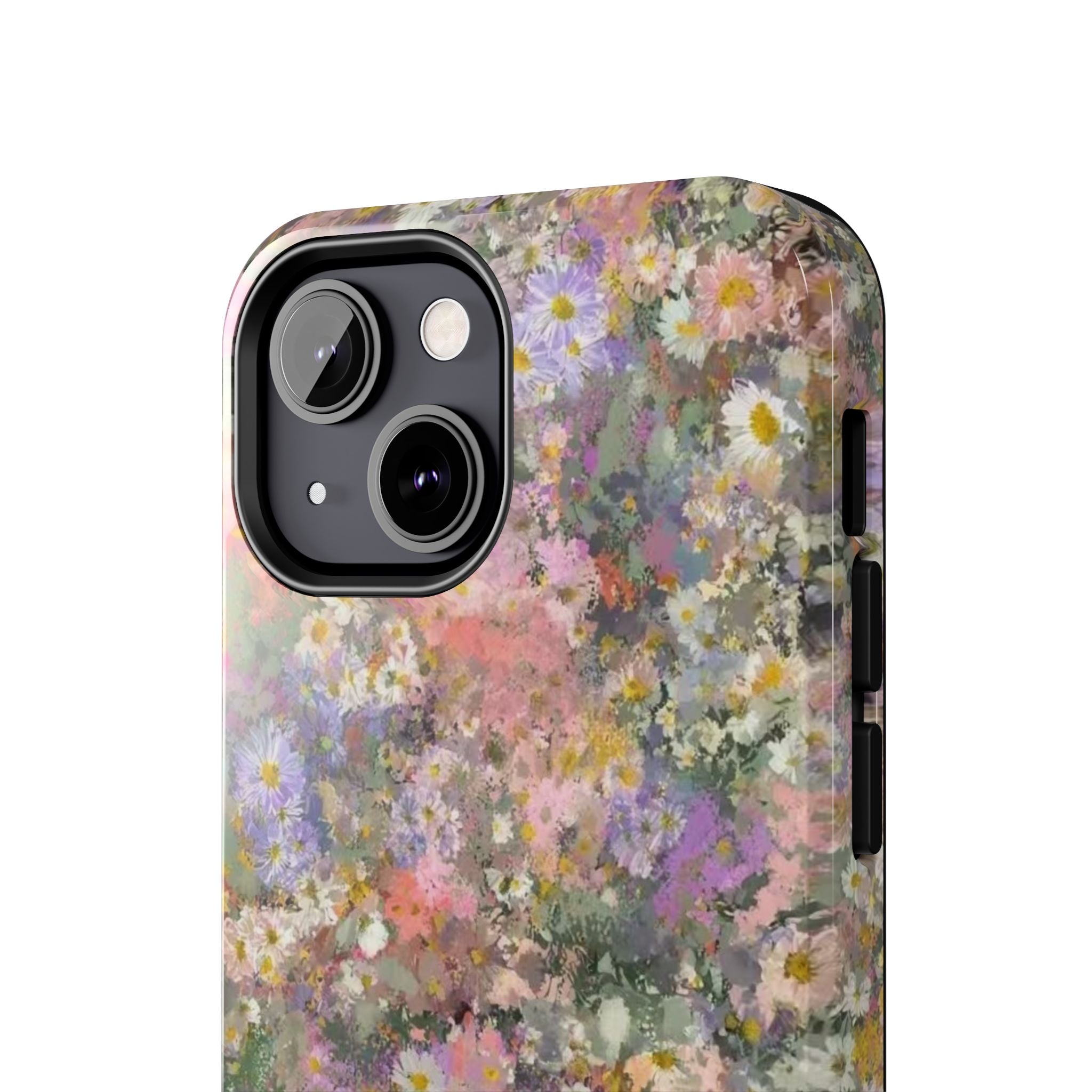 Floral Impression Tough Phone Case — Pastel Meadow Protective Cover