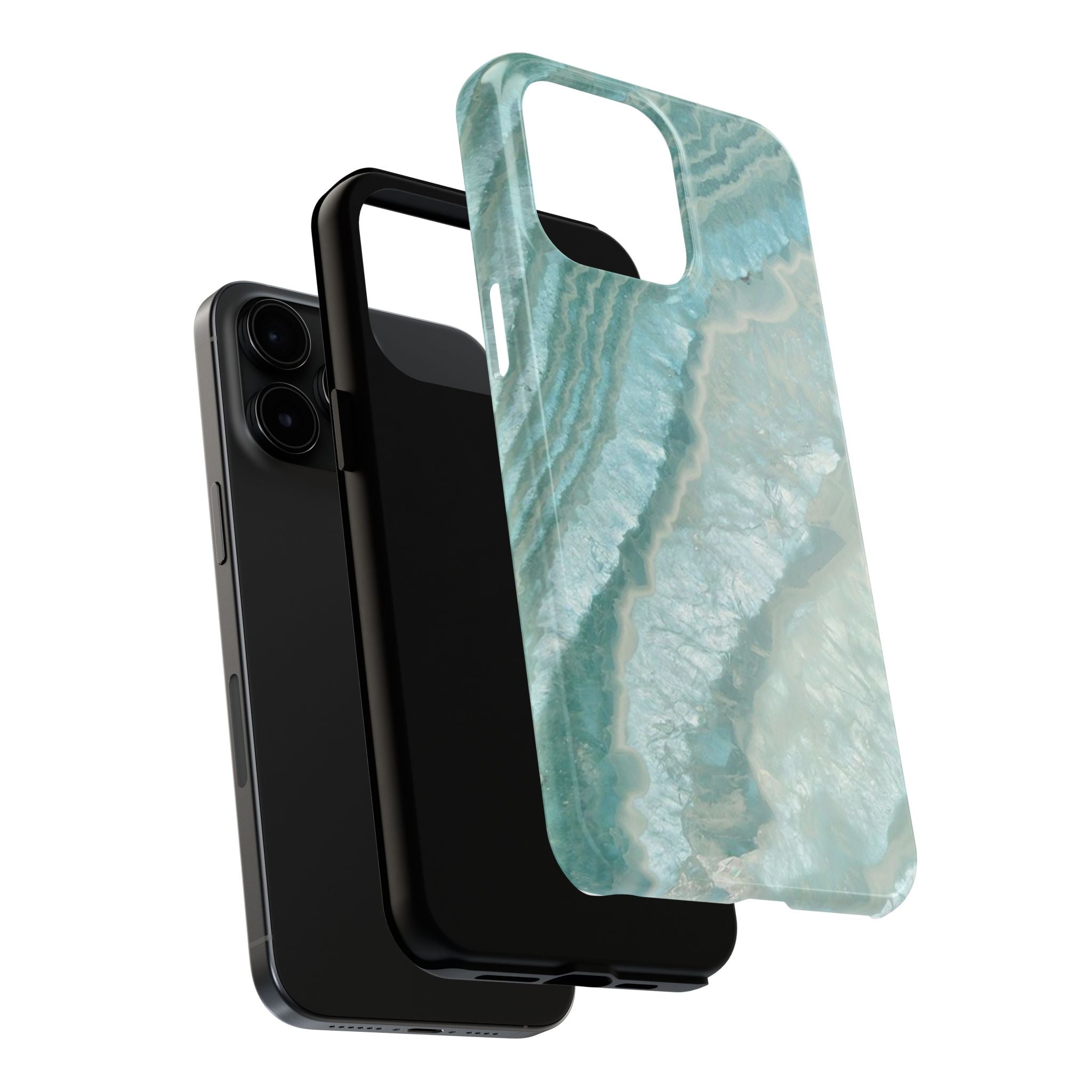 Geode Teal Tough Phone Case — Protective Crystal Agate Design